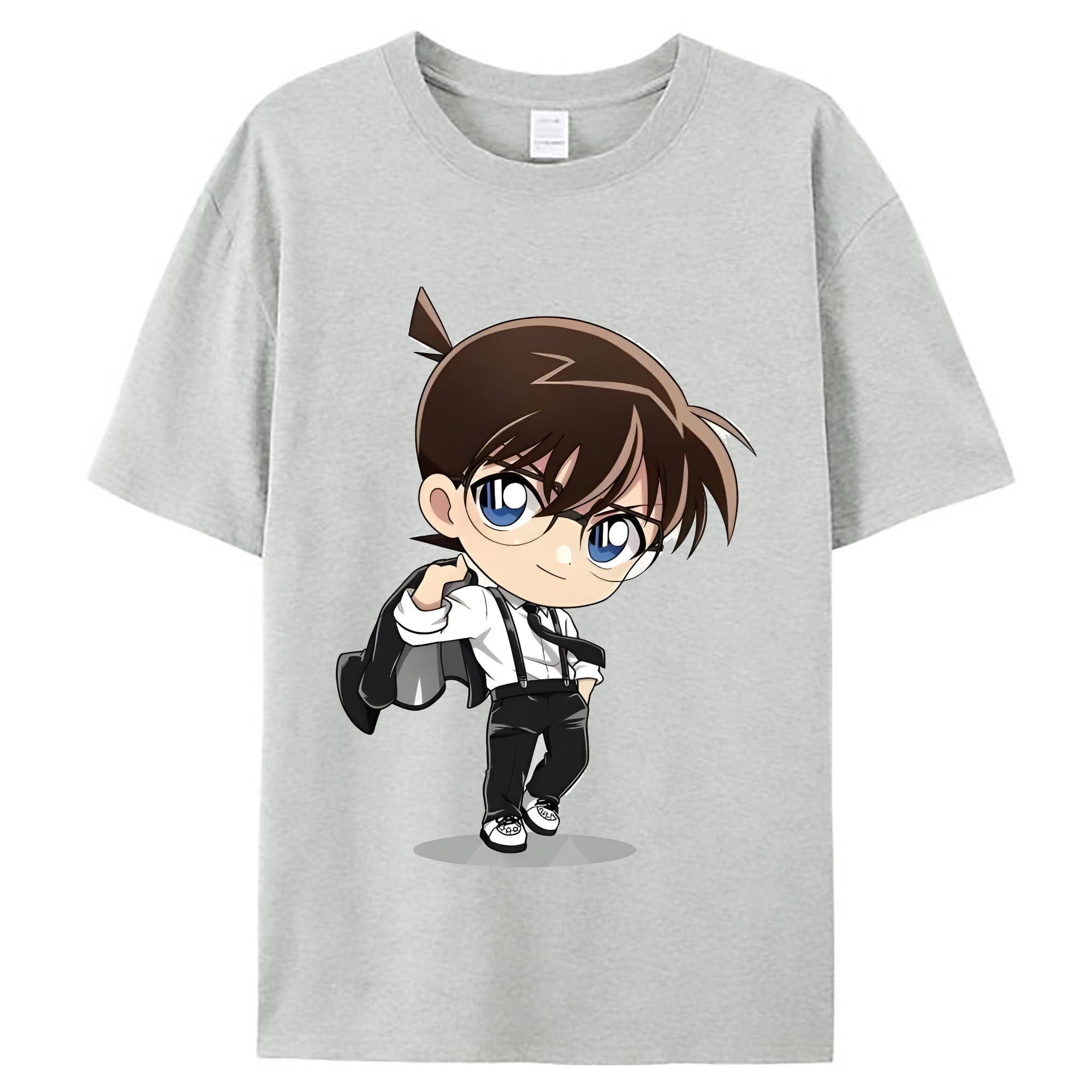 （画像用） 名探偵コナン 江戸川 コナン Detective Conan Conan Edogawa レディースカジュアルプリントTシャツ（綿100％）