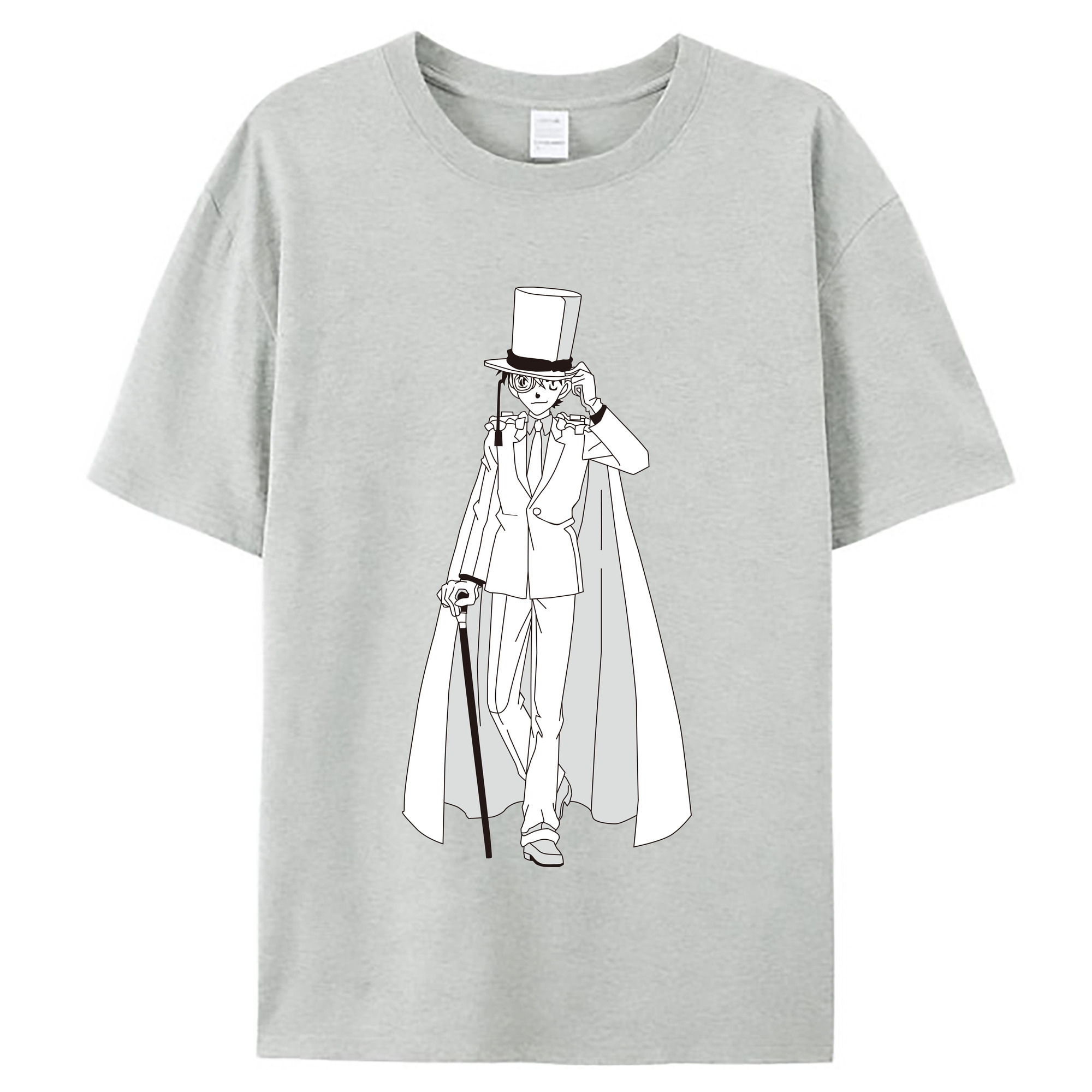 （画像用） 名探偵コナン くろば かいと Detective Conan Kuroba Kaito レディースカジュアルプリントTシャツ（綿100％）