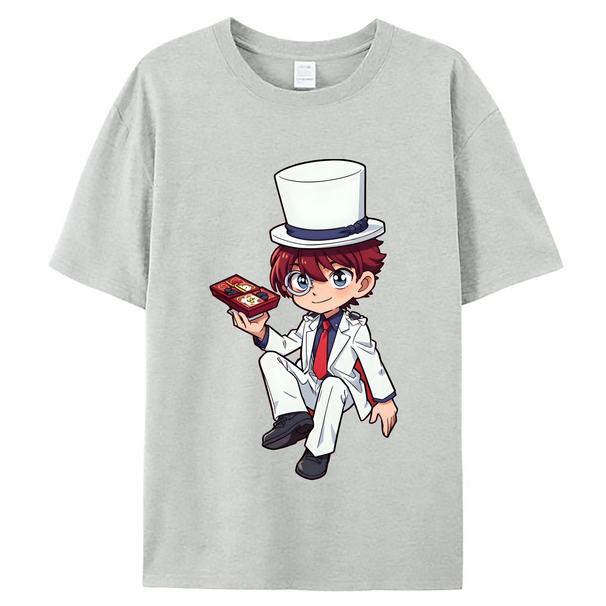 （画像用） 名探偵コナン くろば かいと Detective Conan Kuroba Kaito レディースカジュアルプリントTシャツ（綿100％）