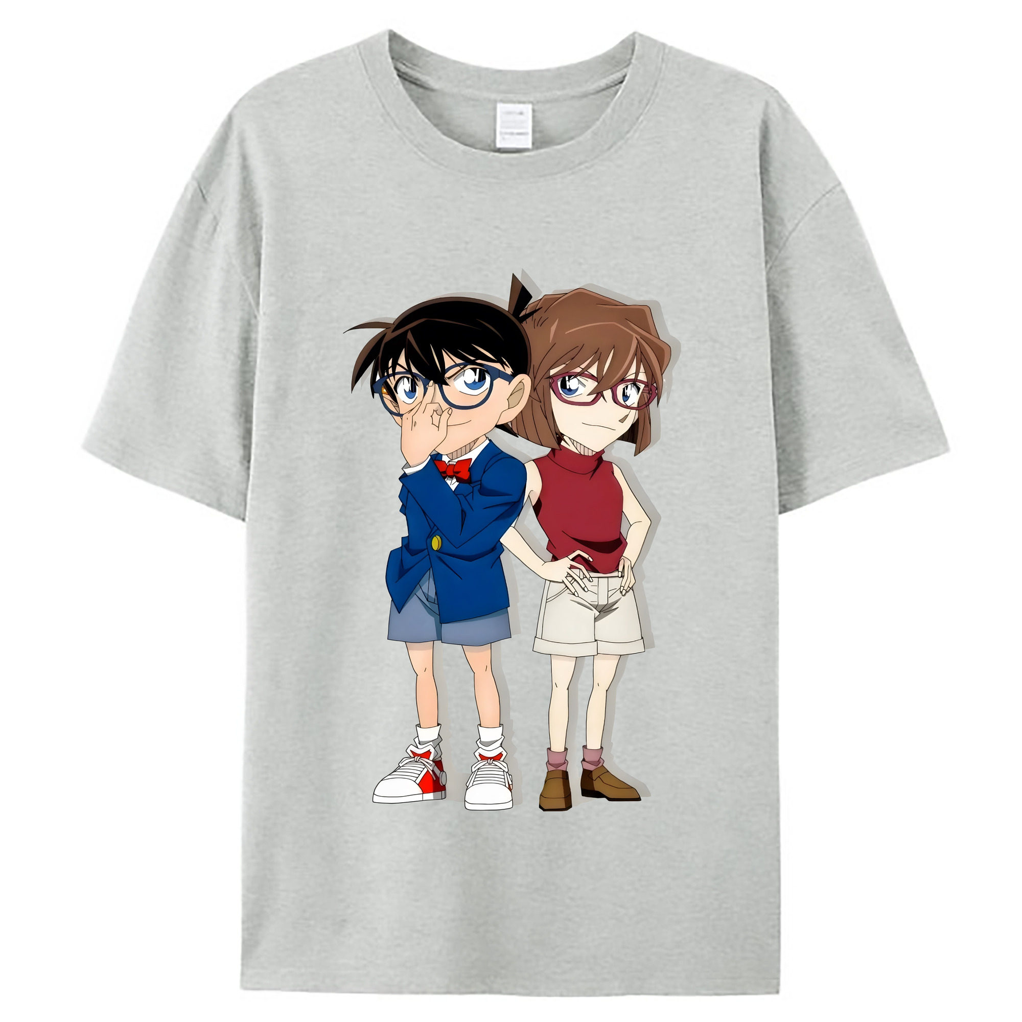 （画像用） 名探偵コナン 灰原 哀 はいばら あい Detective Conan Anita Hailey、Vi Graythorn Haibara Ai レディースカジュアルプリントTシャツ（綿100％）