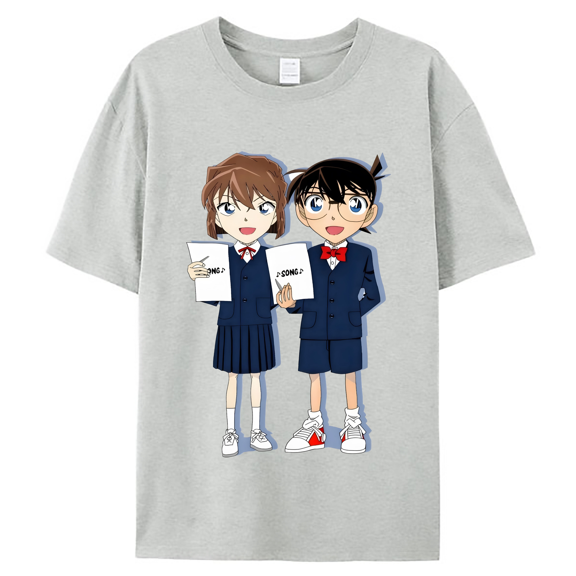（画像用） 名探偵コナン 灰原 哀 はいばら あい Detective Conan Anita Hailey、Vi Graythorn Haibara Ai レディースカジュアルプリントTシャツ（綿100％）