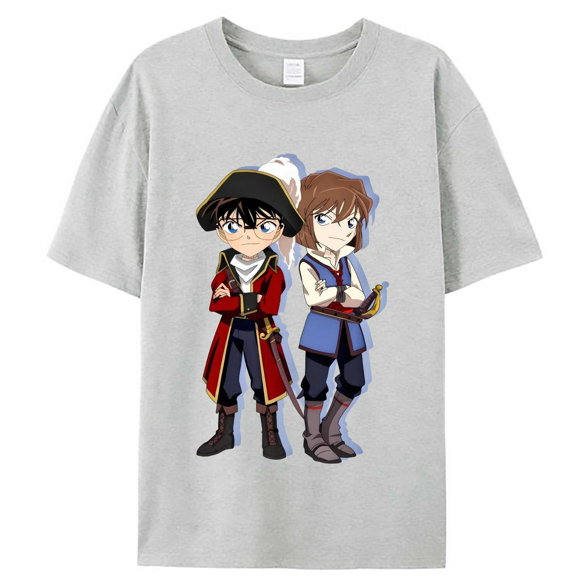 （画像用） 名探偵コナン 灰原 哀 はいばら あい Detective Conan Anita Hailey、Vi Graythorn Haibara Ai レディースカジュアルプリントTシャツ（綿100％）