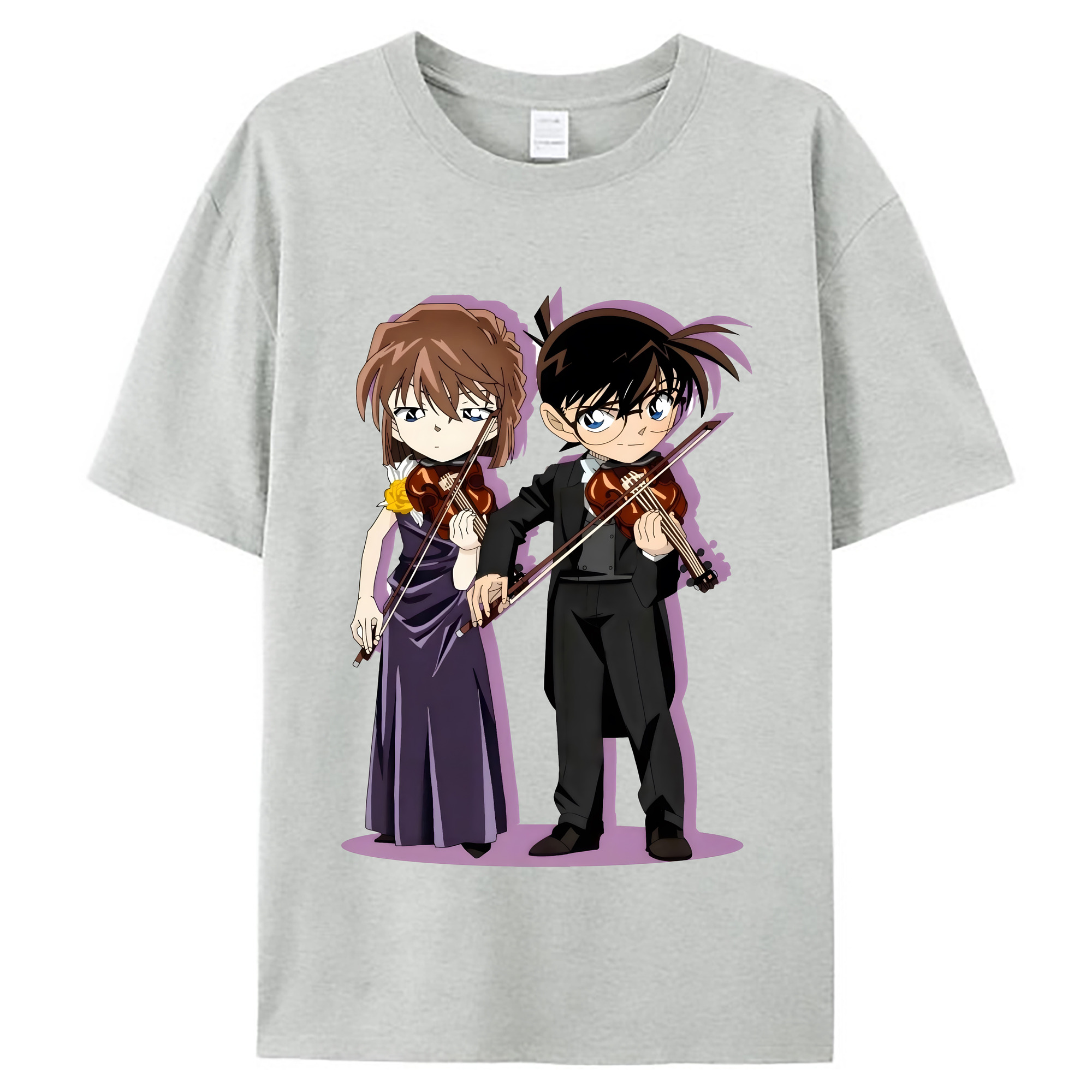（画像用） 名探偵コナン 灰原 哀 はいばら あい Detective Conan Anita Hailey、Vi Graythorn Haibara Ai レディースカジュアルプリントTシャツ（綿100％）