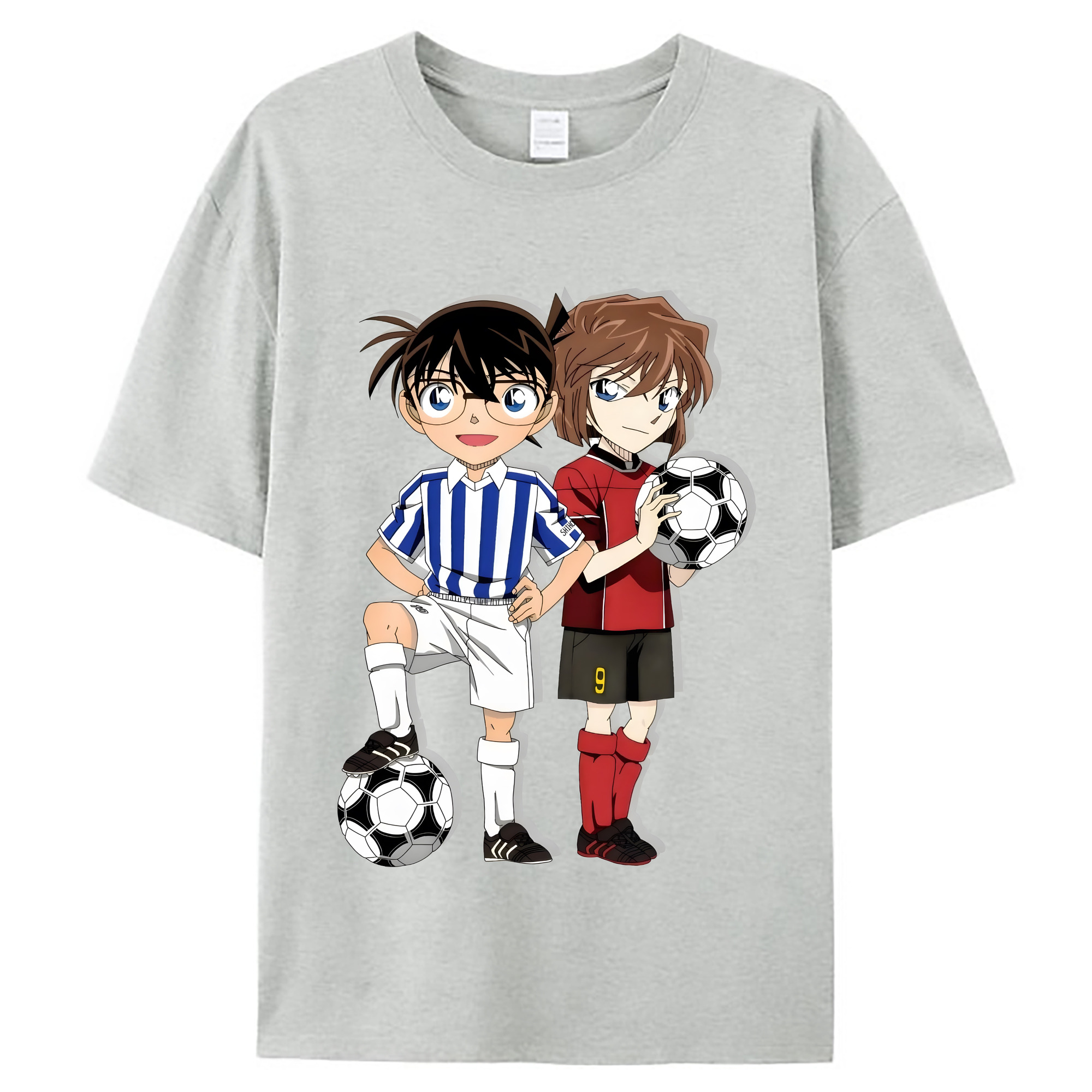 （画像用） 名探偵コナン 灰原 哀 はいばら あい Detective Conan Anita Hailey、Vi Graythorn Haibara Ai レディースカジュアルプリントTシャツ（綿100％）
