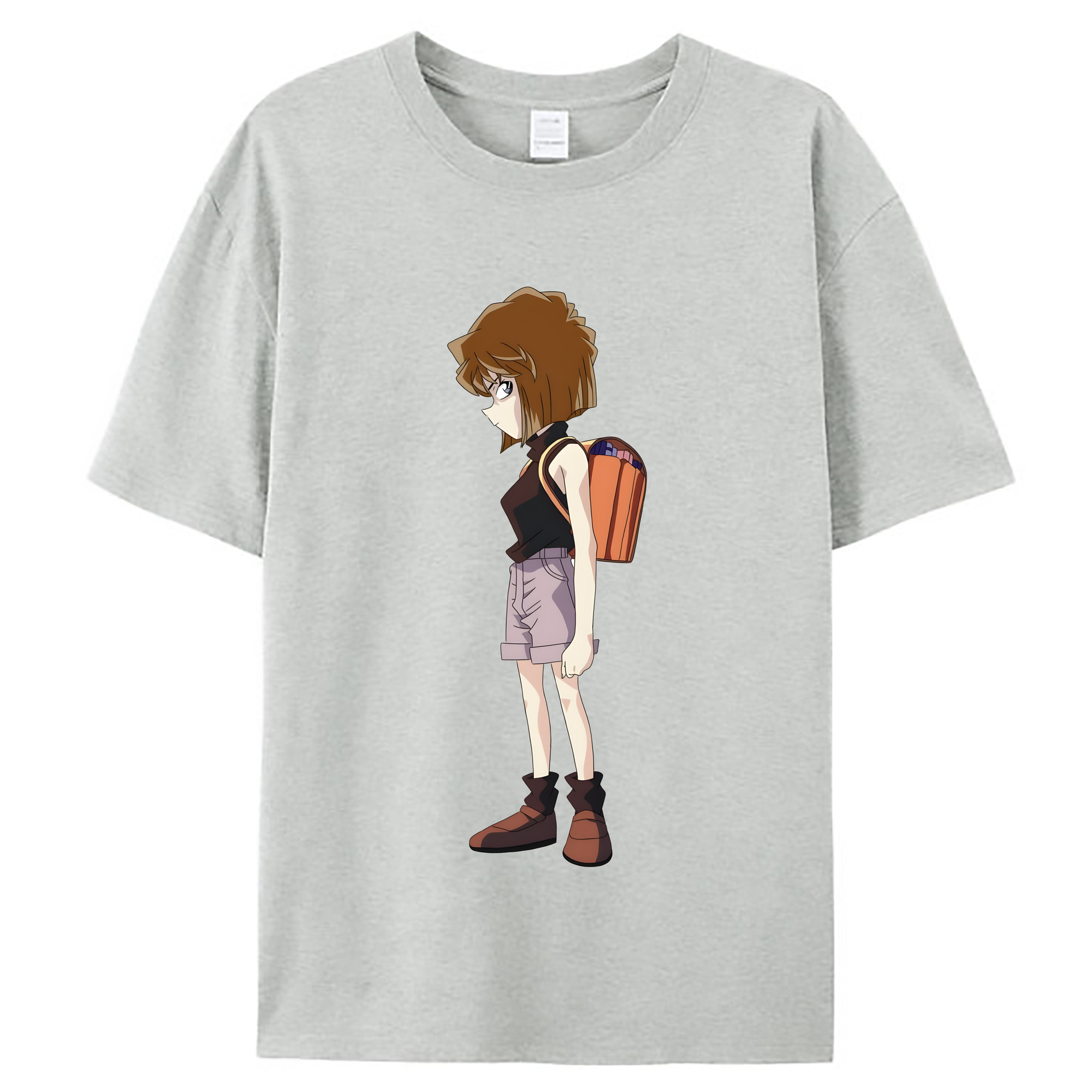 （画像用） 名探偵コナン 灰原 哀 はいばら あい Detective Conan Anita Hailey、Vi Graythorn Haibara Ai レディースカジュアルプリントTシャツ（綿100％）