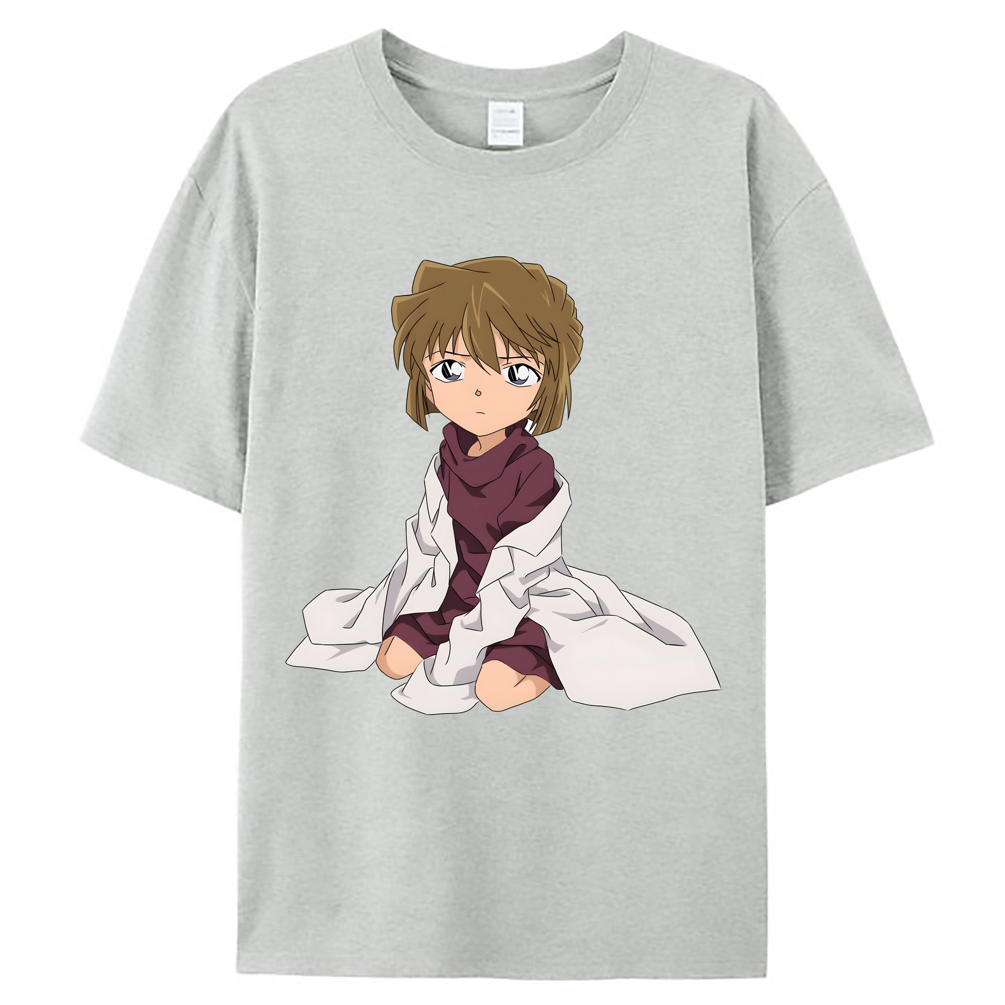 （画像用） 名探偵コナン 灰原 哀 はいばら あい Detective Conan Anita Hailey、Vi Graythorn Haibara Ai レディースカジュアルプリントTシャツ（綿100％）