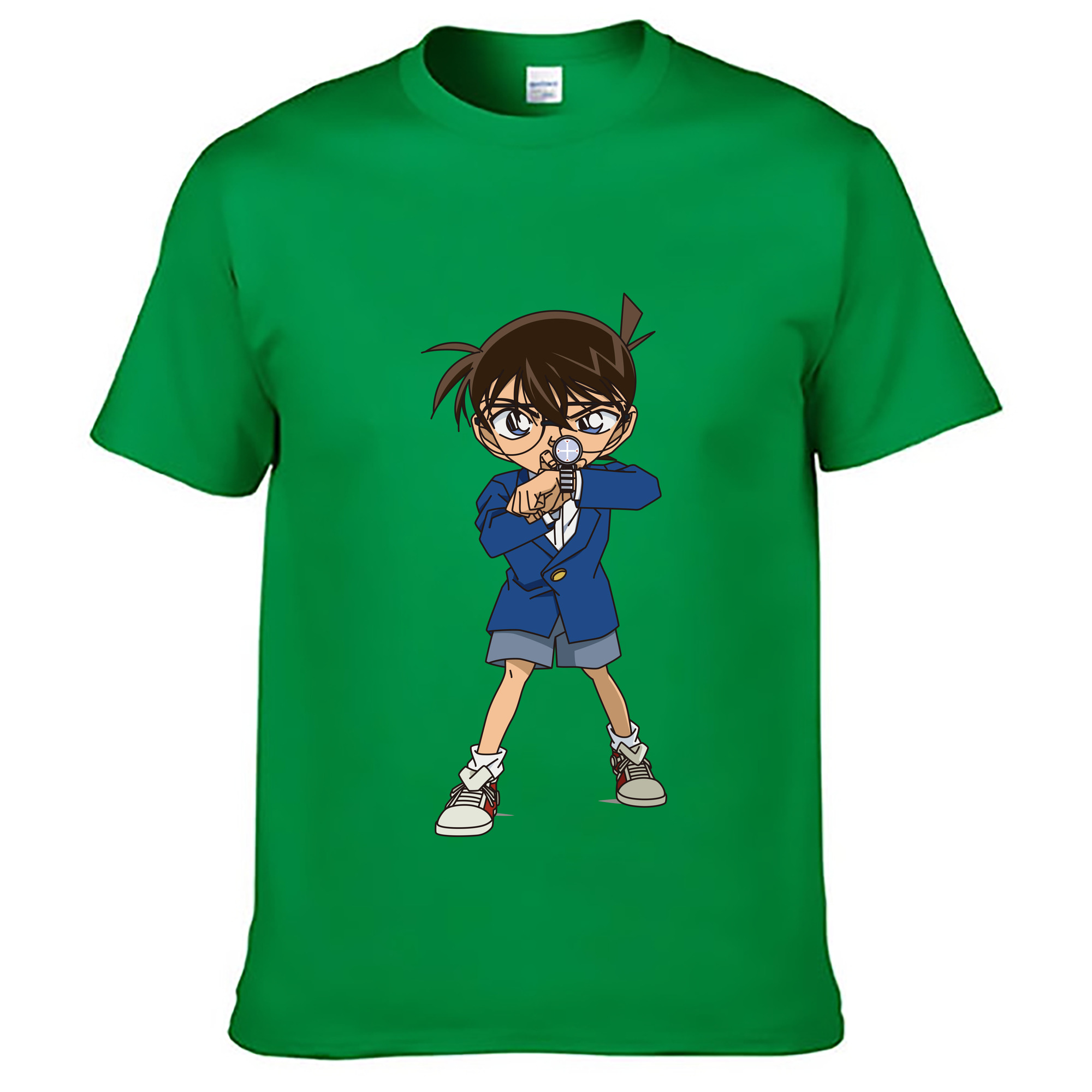 （画像用） 名探偵コナン 江戸川 コナン Detective Conan Conan Edogawa レディースカジュアルプリントTシャツ（綿100％）