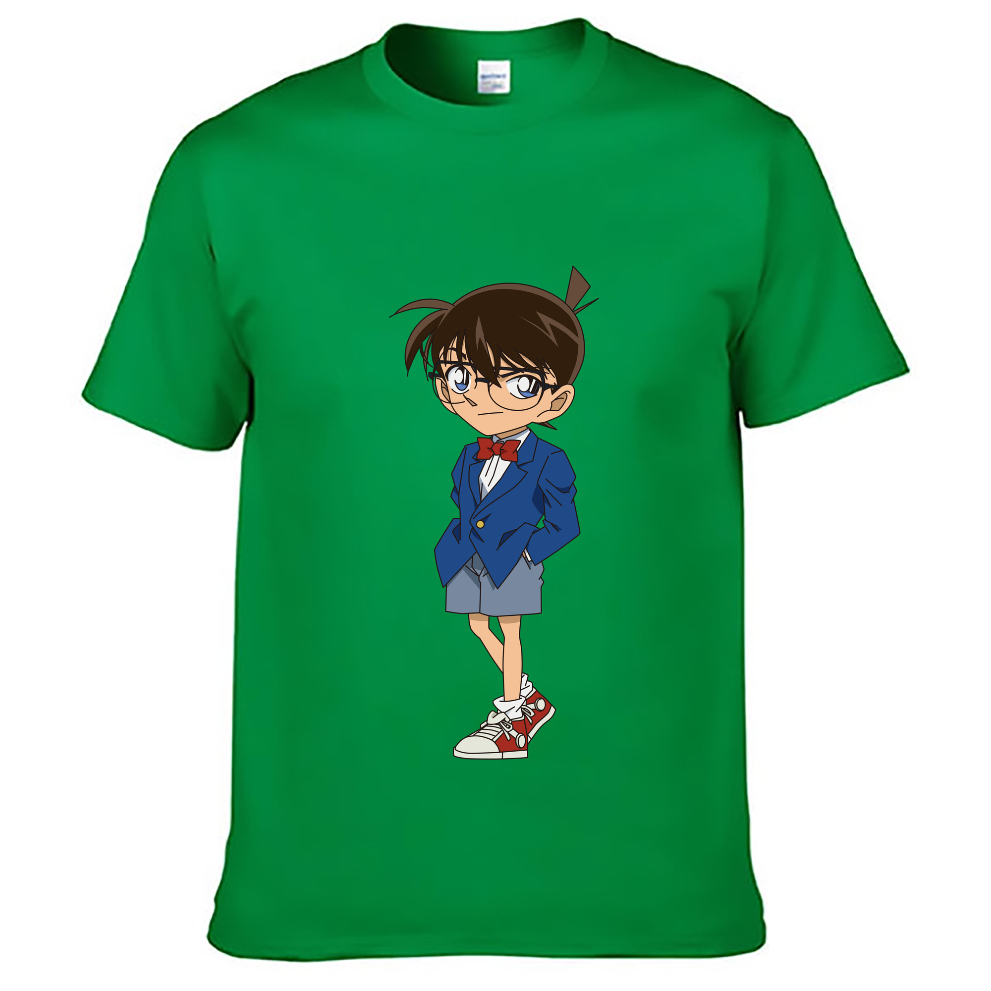 （画像用） 名探偵コナン 江戸川 コナン Detective Conan Conan Edogawa レディースカジュアルプリントTシャツ（綿100％）