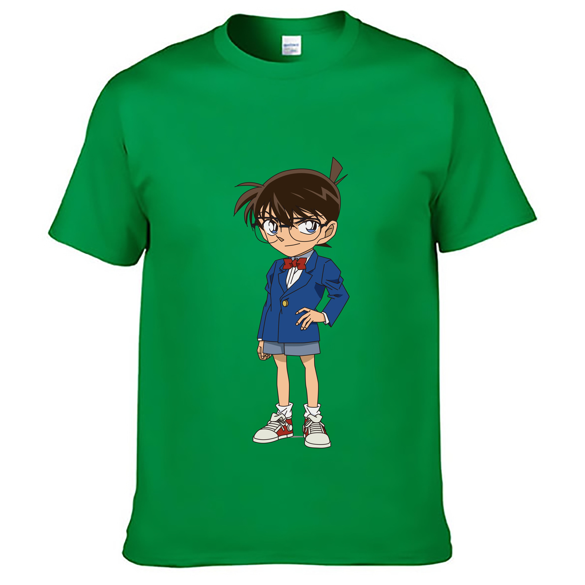 （画像用） 名探偵コナン 江戸川 コナン Detective Conan Conan Edogawa レディースカジュアルプリントTシャツ（綿100％）