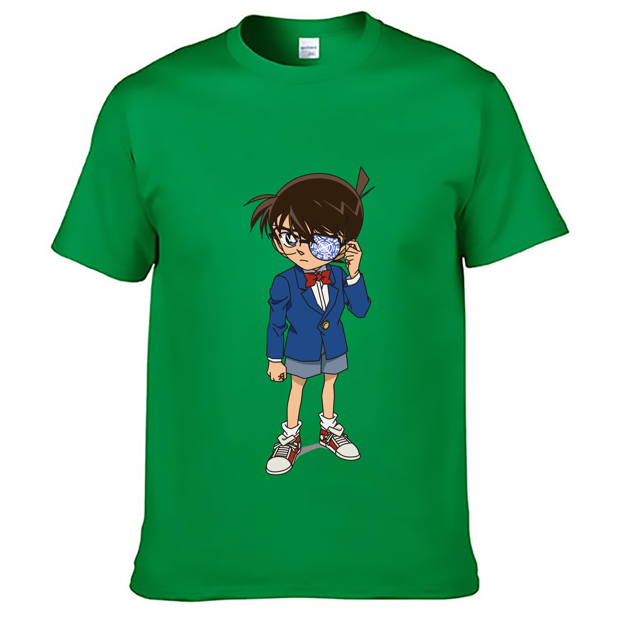 （画像用） 名探偵コナン 江戸川 コナン Detective Conan Conan Edogawa レディースカジュアルプリントTシャツ（綿100％）