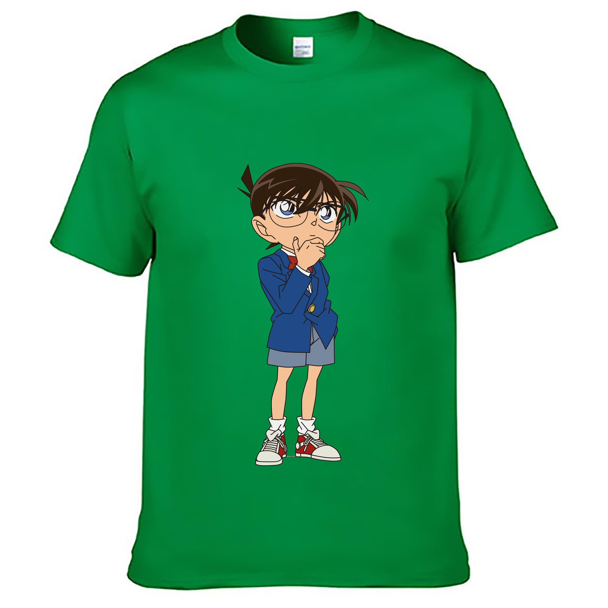 （画像用） 名探偵コナン 江戸川 コナン Detective Conan Conan Edogawa レディースカジュアルプリントTシャツ（綿100％）