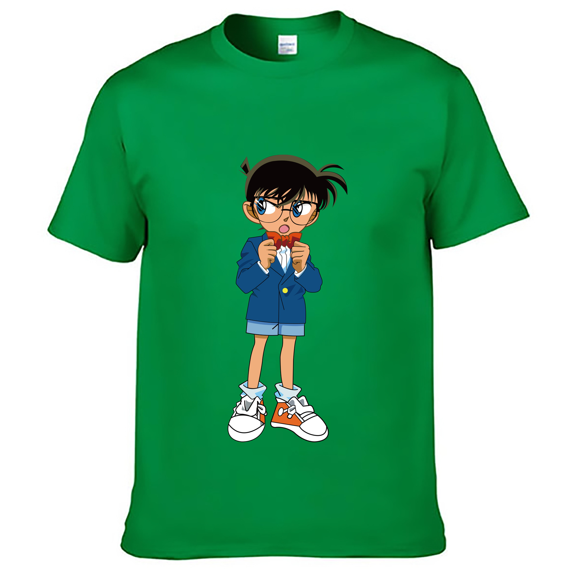 （画像用） 名探偵コナン 江戸川 コナン Detective Conan Conan Edogawa レディースカジュアルプリントTシャツ（綿100％）