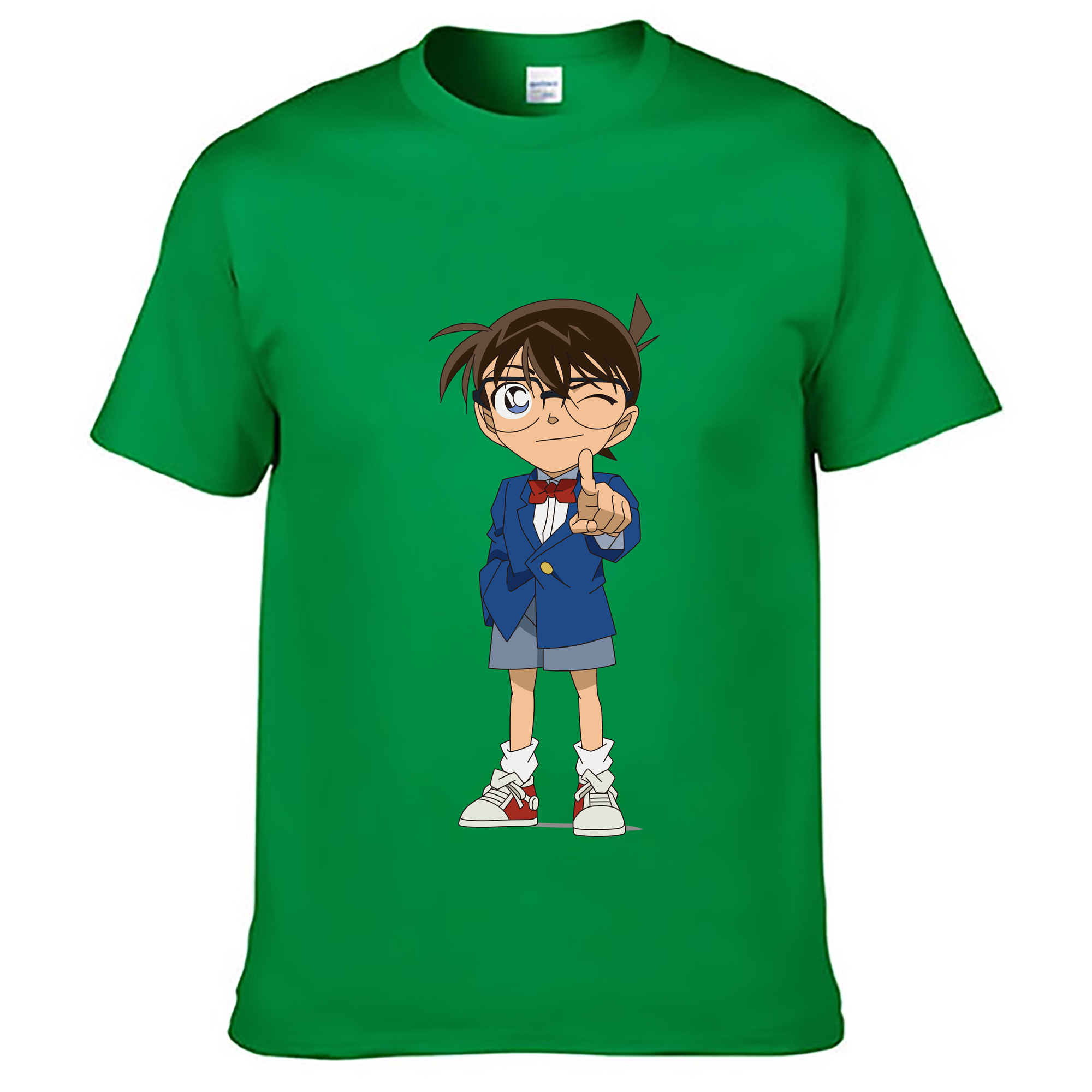 （画像用） 名探偵コナン 江戸川 コナン Detective Conan Conan Edogawa レディースカジュアルプリントTシャツ（綿100％）