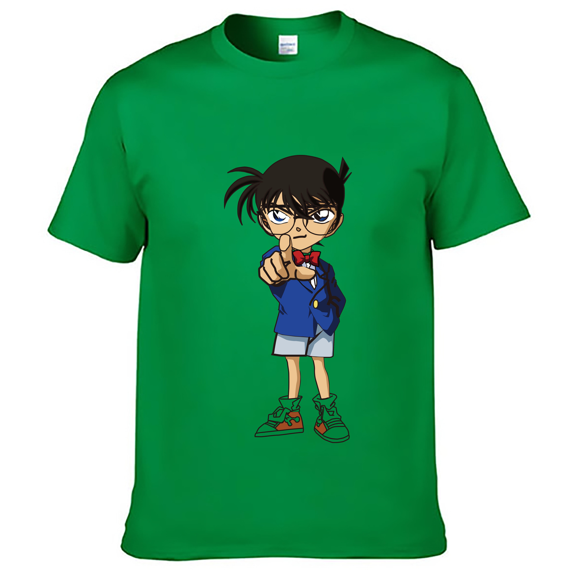 （画像用） 名探偵コナン 江戸川 コナン Detective Conan Conan Edogawa レディースカジュアルプリントTシャツ（綿100％）