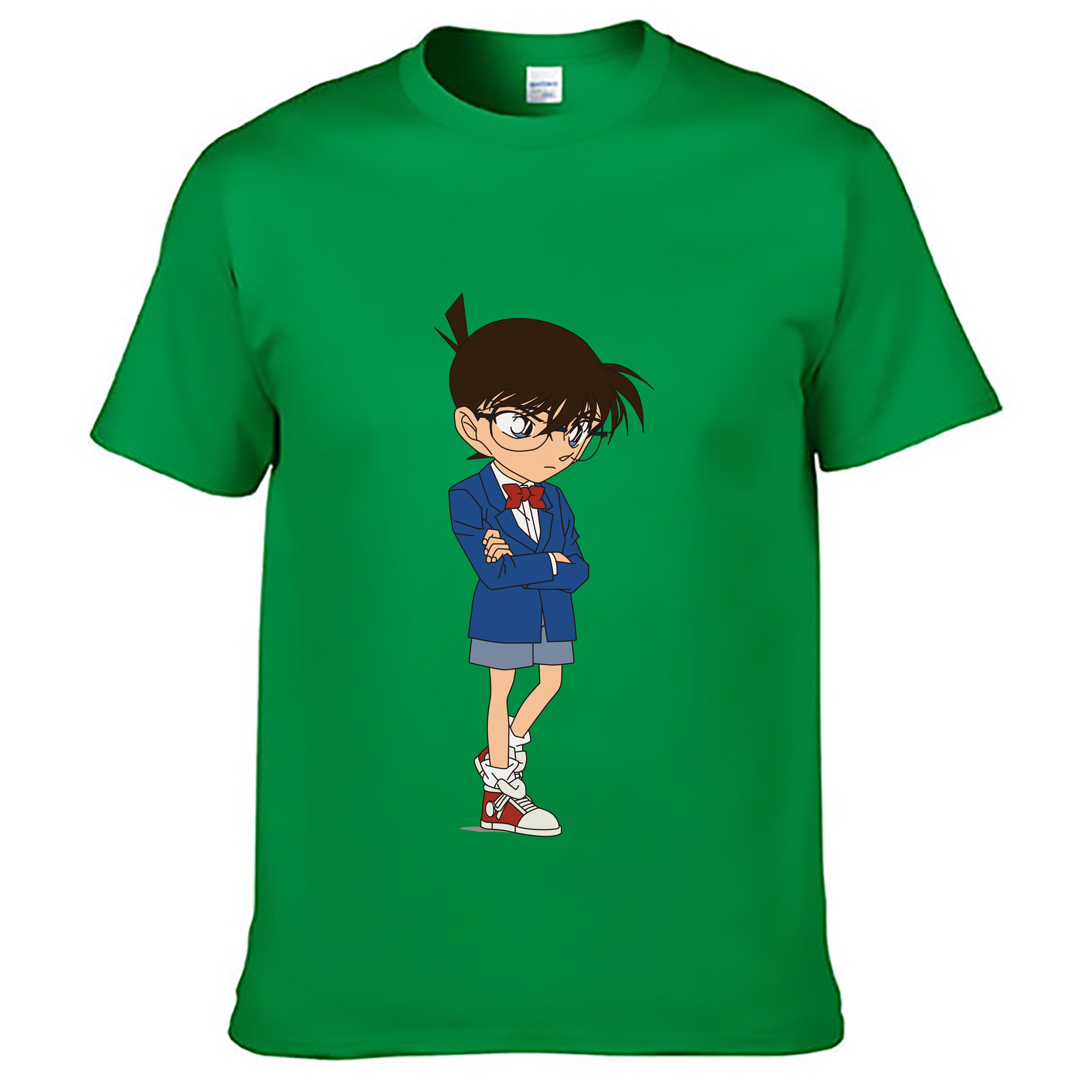 （画像用） 名探偵コナン 江戸川 コナン Detective Conan Conan Edogawa レディースカジュアルプリントTシャツ（綿100％）