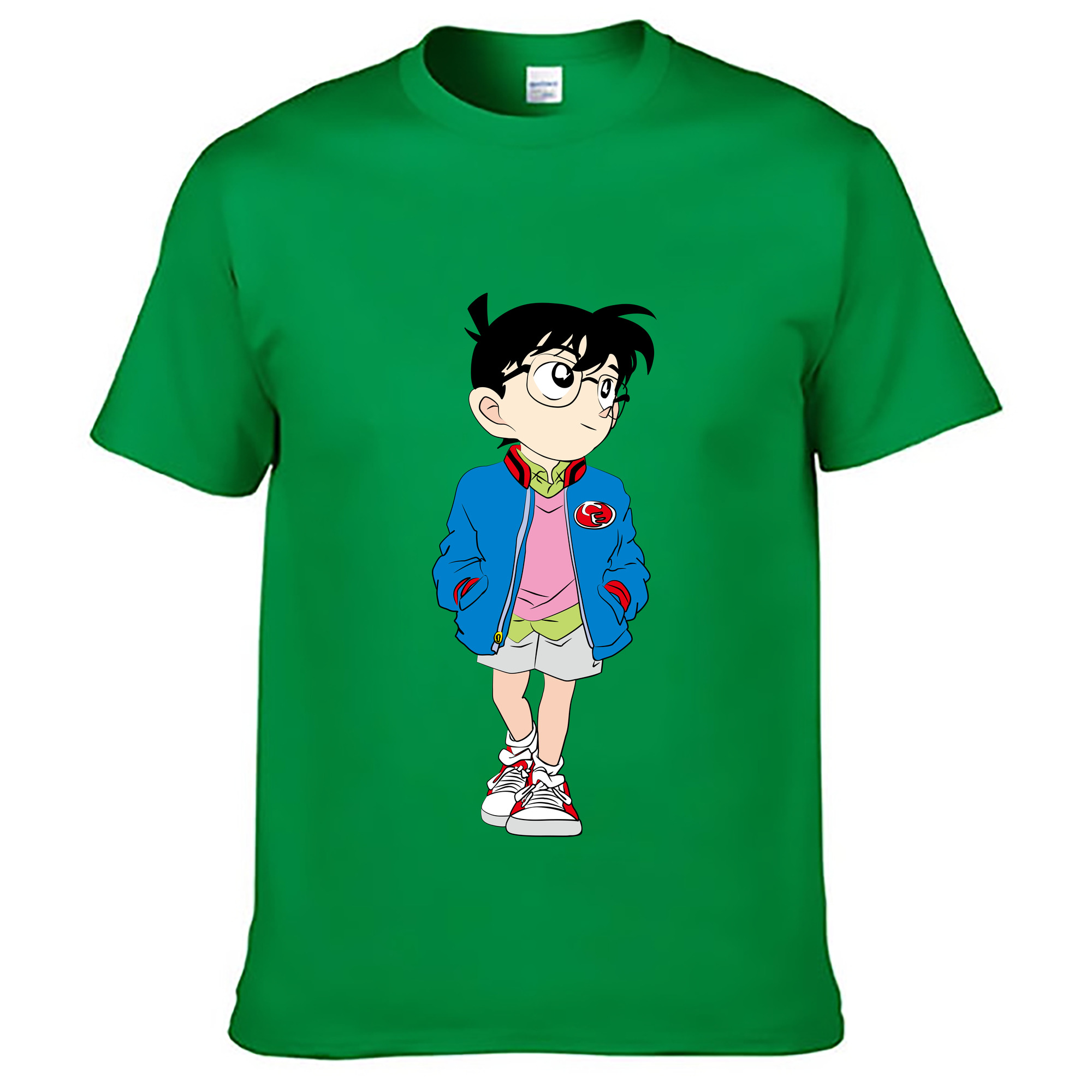 （画像用） 名探偵コナン 江戸川 コナン Detective Conan Conan Edogawa レディースカジュアルプリントTシャツ（綿100％）