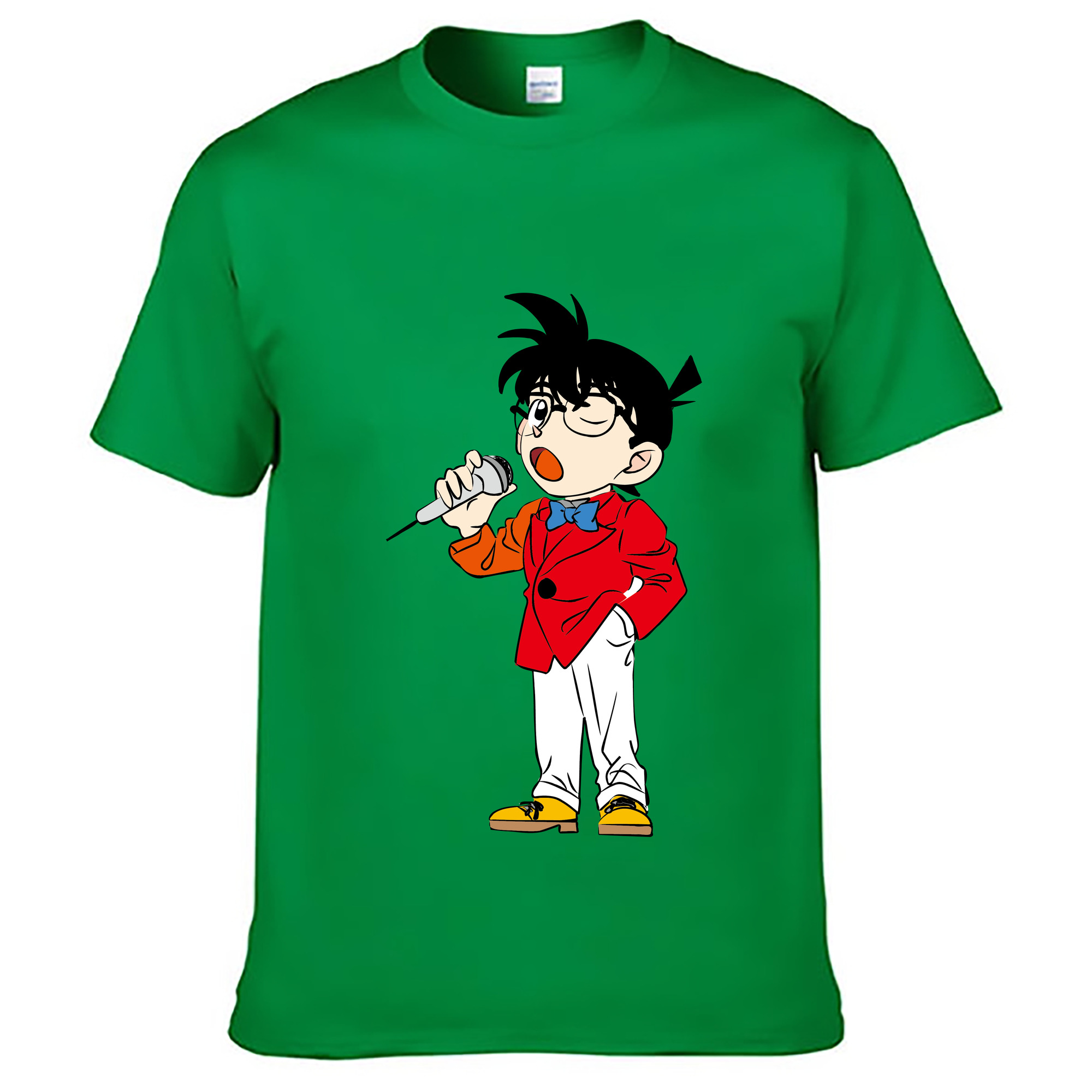 （画像用） 名探偵コナン 江戸川 コナン Detective Conan Conan Edogawa レディースカジュアルプリントTシャツ（綿100％）