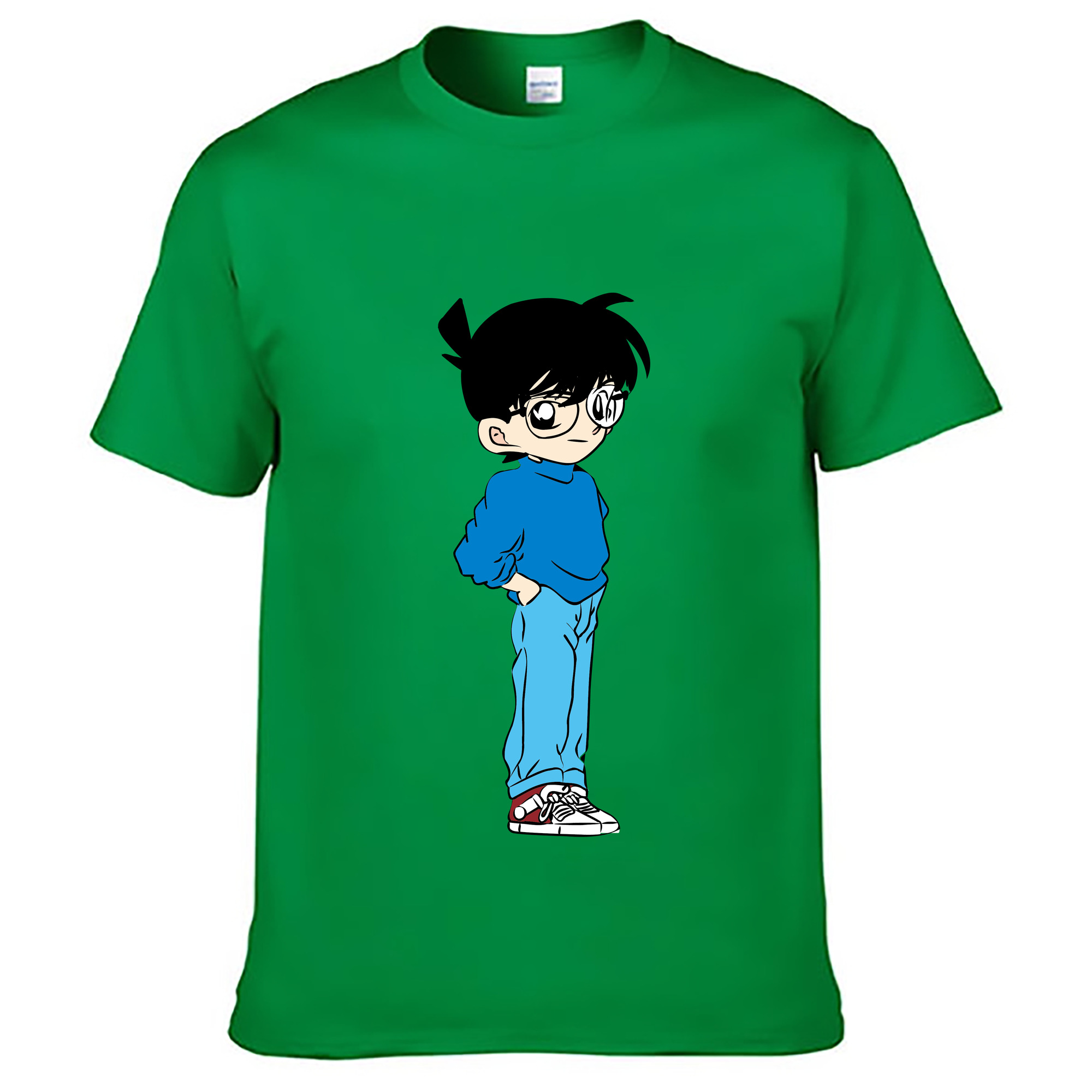（画像用） 名探偵コナン 江戸川 コナン Detective Conan Conan Edogawa レディースカジュアルプリントTシャツ（綿100％）