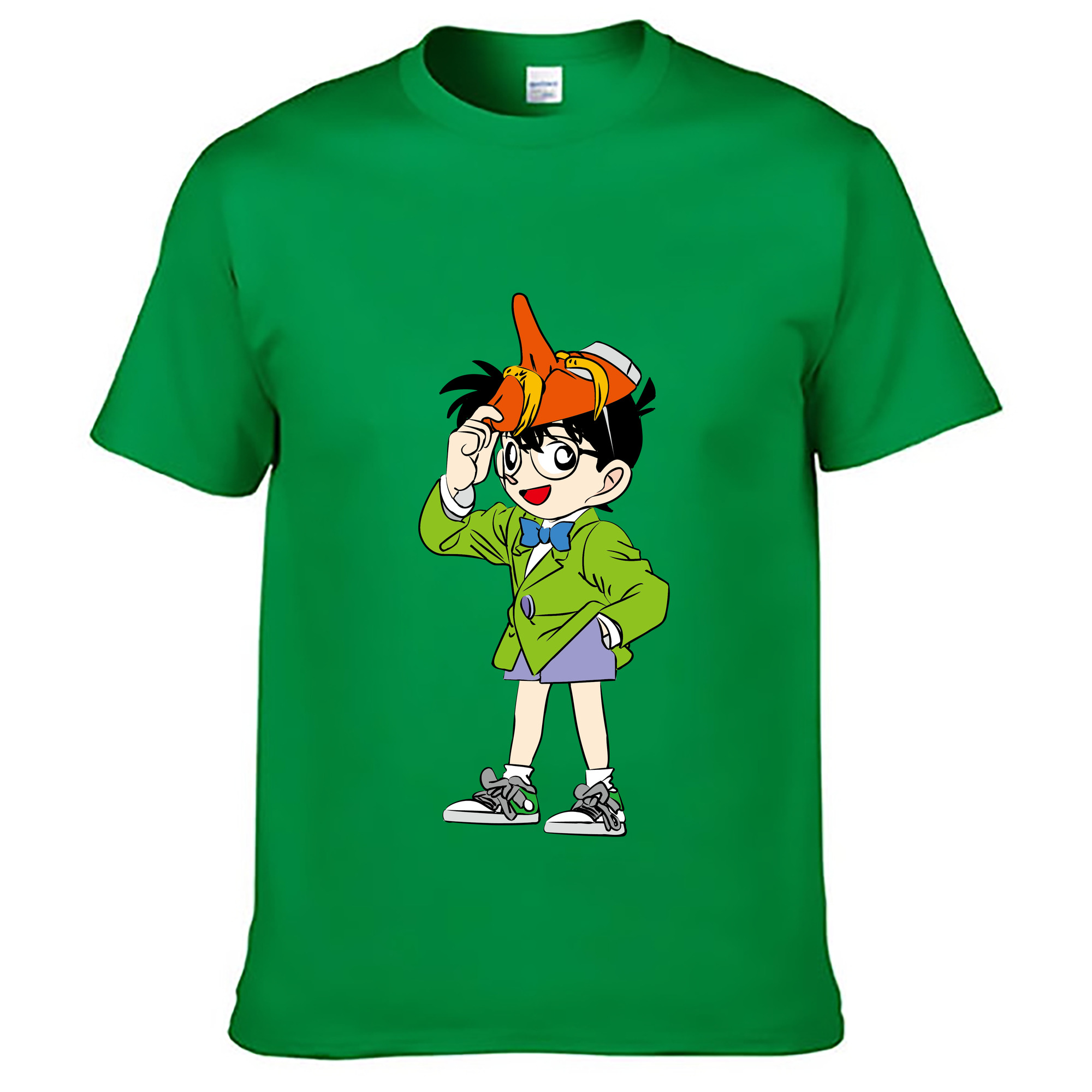（画像用） 名探偵コナン 江戸川 コナン Detective Conan Conan Edogawa レディースカジュアルプリントTシャツ（綿100％）