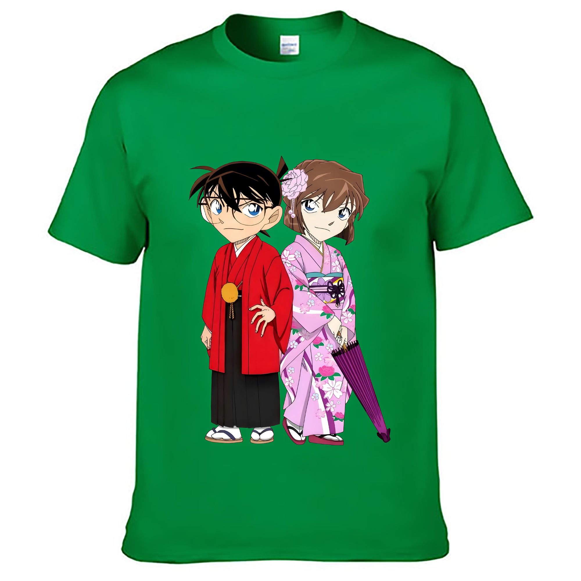 （画像用） 名探偵コナン 江戸川 コナン Detective Conan Conan Edogawa レディースカジュアルプリントTシャツ（綿100％）