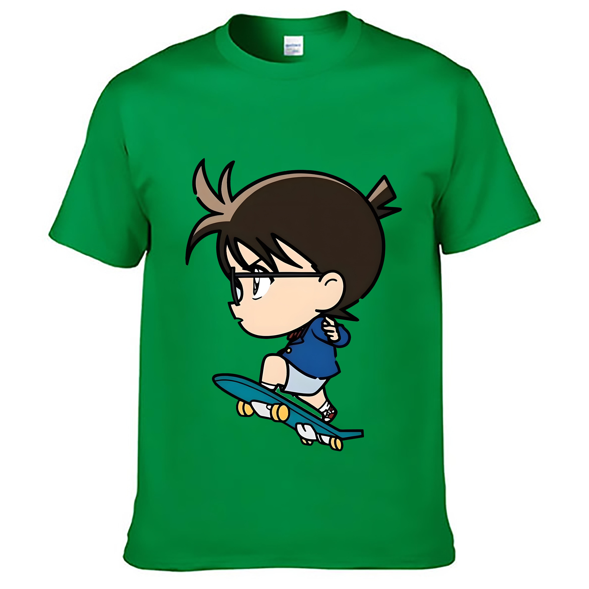 （画像用） 名探偵コナン 江戸川 コナン Detective Conan Conan Edogawa レディースカジュアルプリントTシャツ（綿100％）