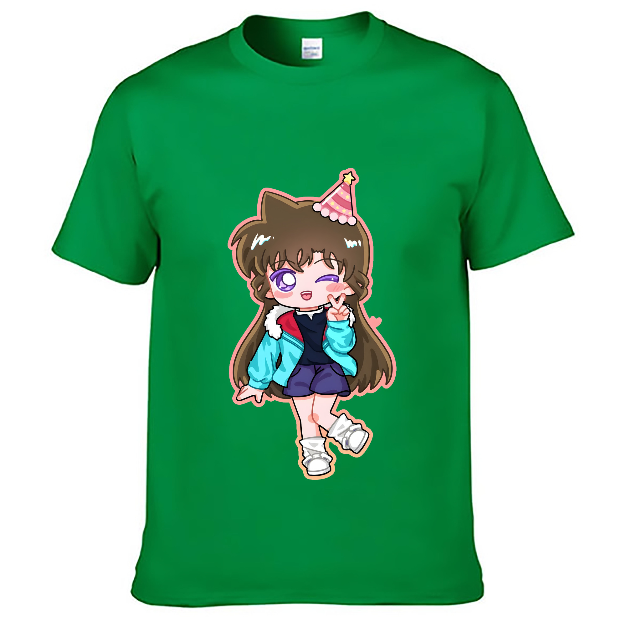 （画像用） 名探偵コナン 毛利 蘭 もうり らん、モーリ ラン Detective Conan Rachel Moore レディースカジュアルプリントTシャツ（綿100％）