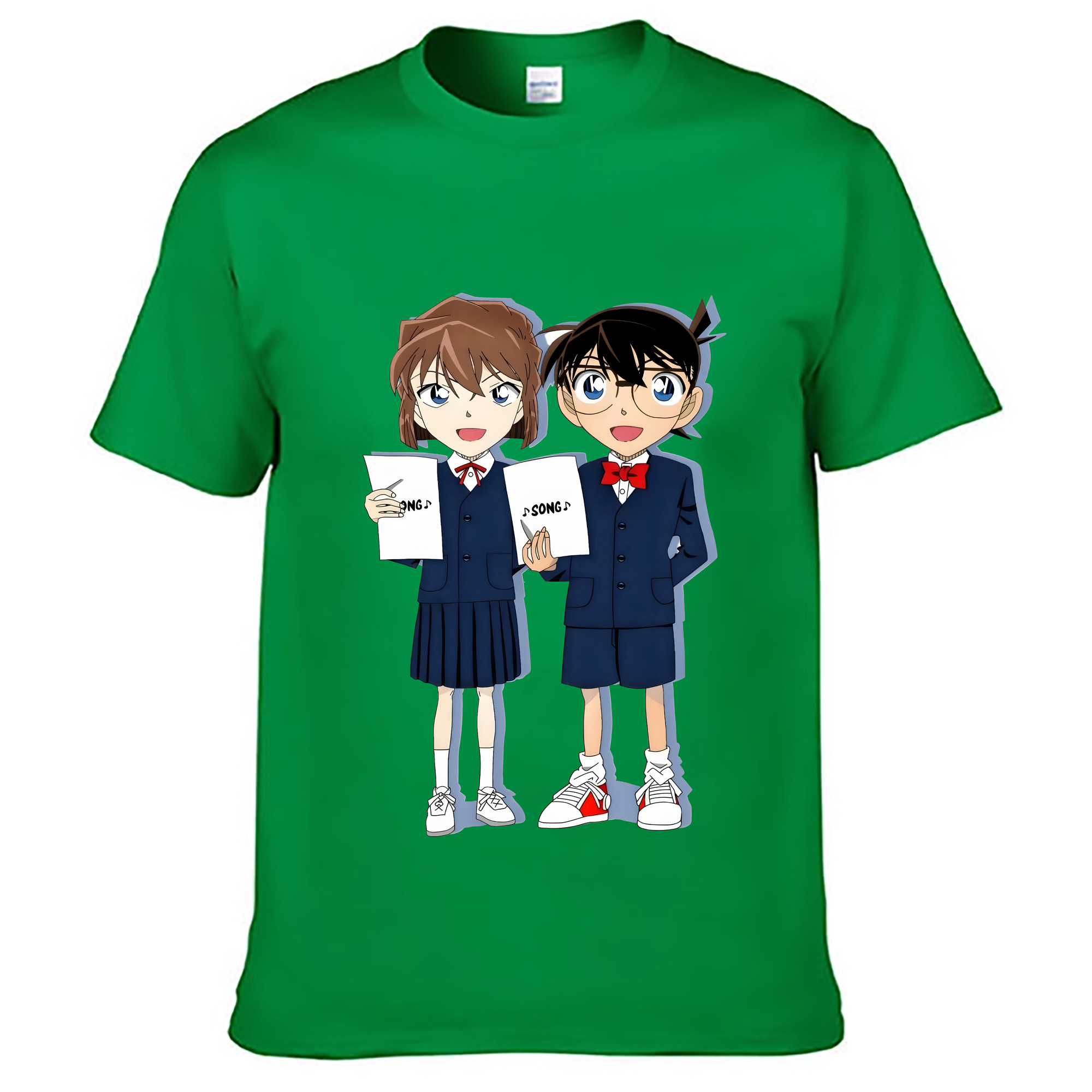 （画像用） 名探偵コナン 灰原 哀 はいばら あい Detective Conan Anita Hailey、Vi Graythorn Haibara Ai レディースカジュアルプリントTシャツ（綿100％）