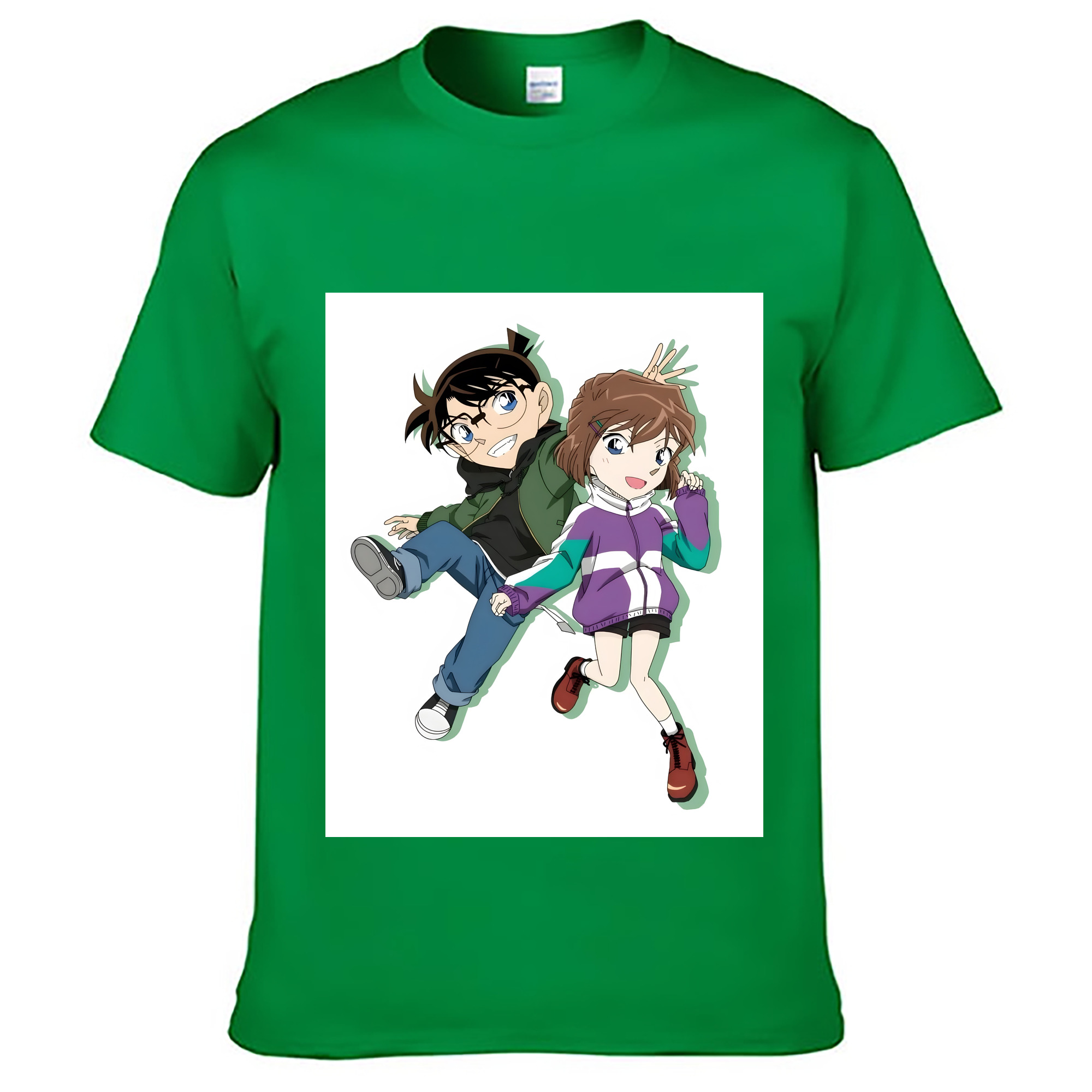 （画像用） 名探偵コナン 灰原 哀 はいばら あい Detective Conan Anita Hailey、Vi Graythorn Haibara Ai レディースカジュアルプリントTシャツ（綿100％）