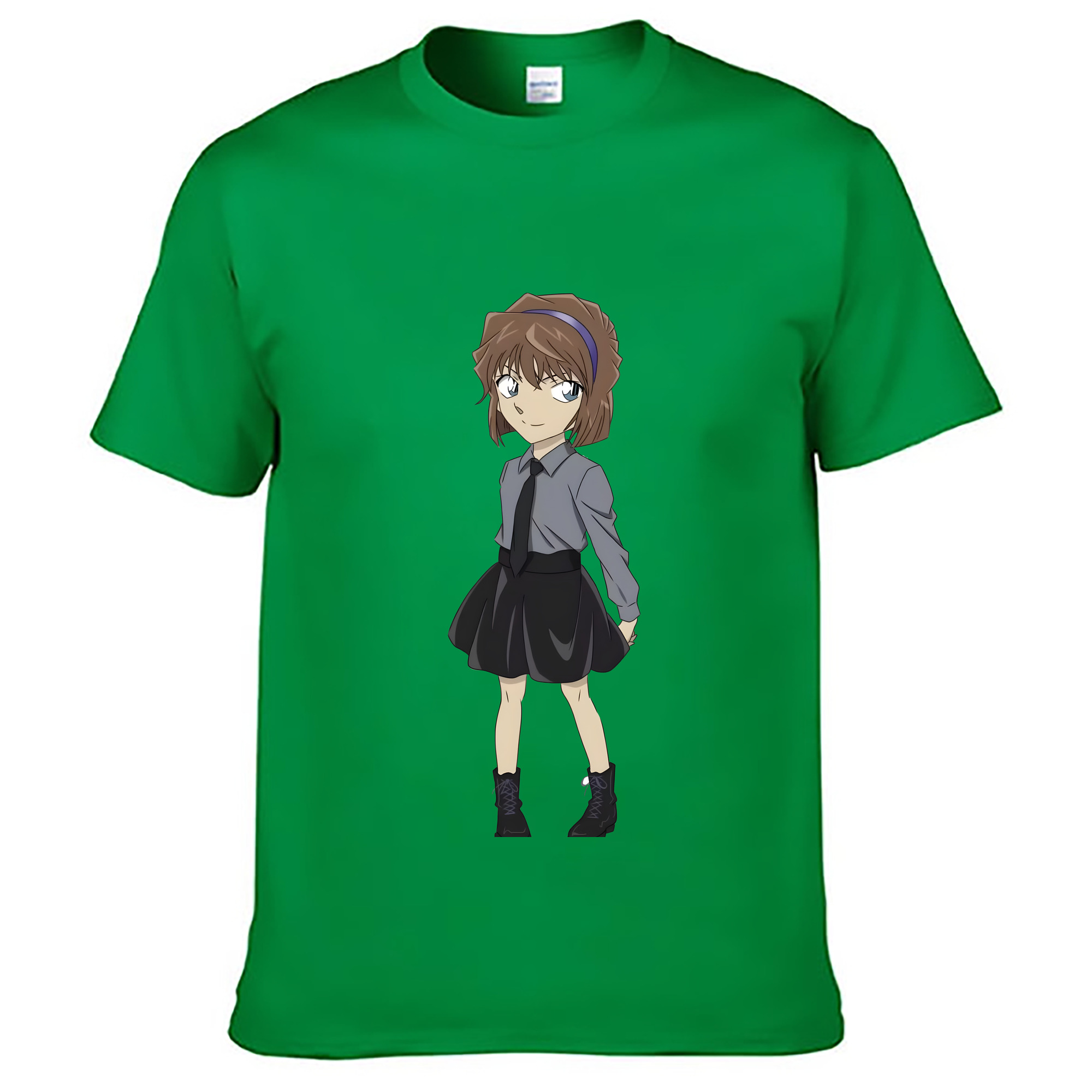 （画像用） 名探偵コナン 灰原 哀 はいばら あい Detective Conan Anita Hailey、Vi Graythorn Haibara Ai レディースカジュアルプリントTシャツ（綿100％）