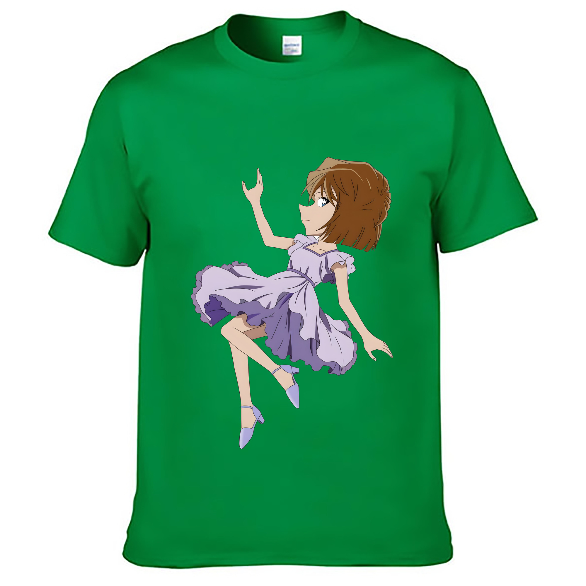 （画像用） 名探偵コナン 灰原 哀 はいばら あい Detective Conan Anita Hailey、Vi Graythorn Haibara Ai レディースカジュアルプリントTシャツ（綿100％）
