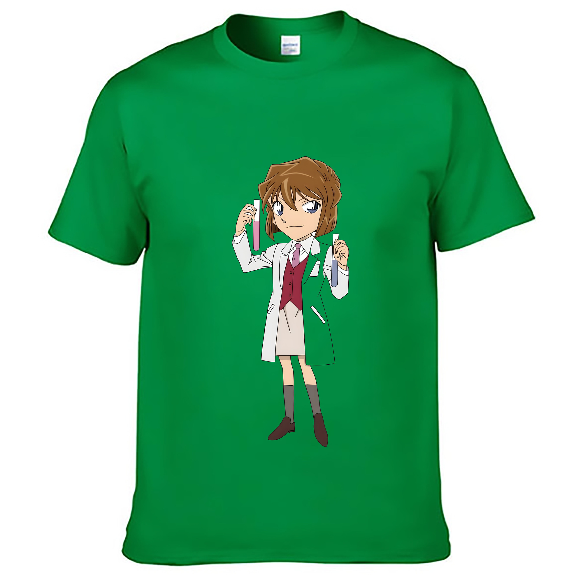 （画像用） 名探偵コナン 灰原 哀 はいばら あい Detective Conan Anita Hailey、Vi Graythorn Haibara Ai レディースカジュアルプリントTシャツ（綿100％）
