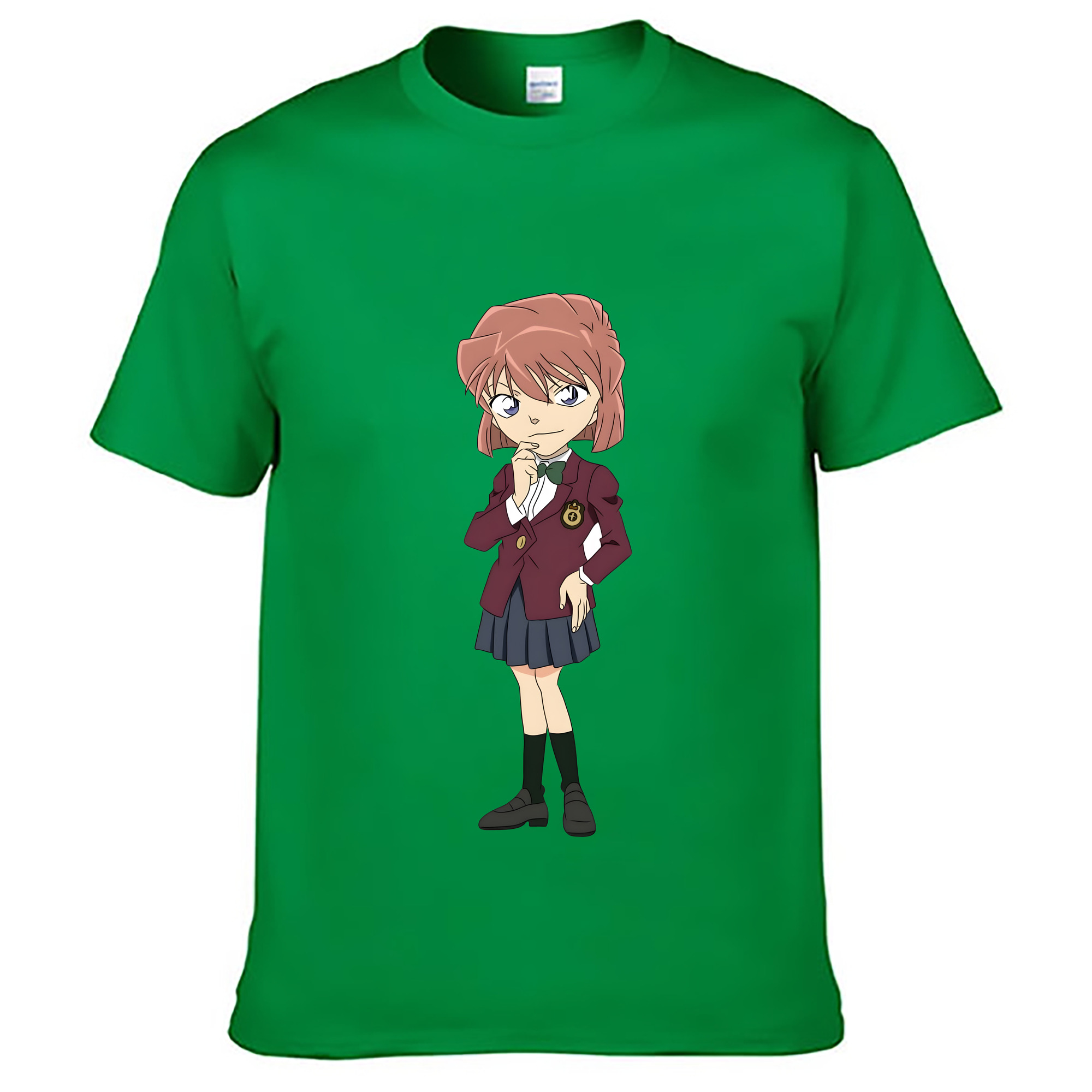 （画像用） 名探偵コナン 灰原 哀 はいばら あい Detective Conan Anita Hailey、Vi Graythorn Haibara Ai レディースカジュアルプリントTシャツ（綿100％）