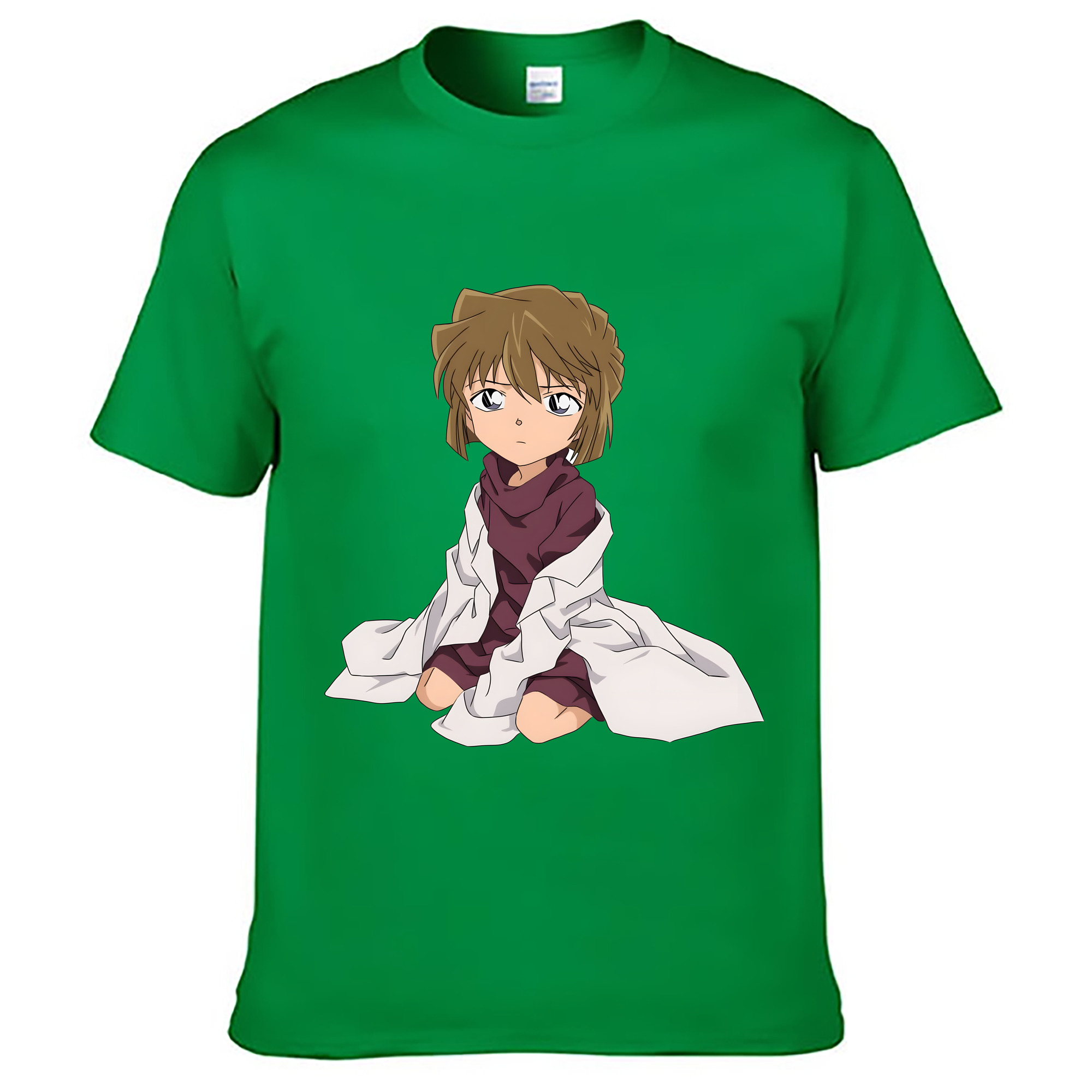（画像用） 名探偵コナン 灰原 哀 はいばら あい Detective Conan Anita Hailey、Vi Graythorn Haibara Ai レディースカジュアルプリントTシャツ（綿100％）