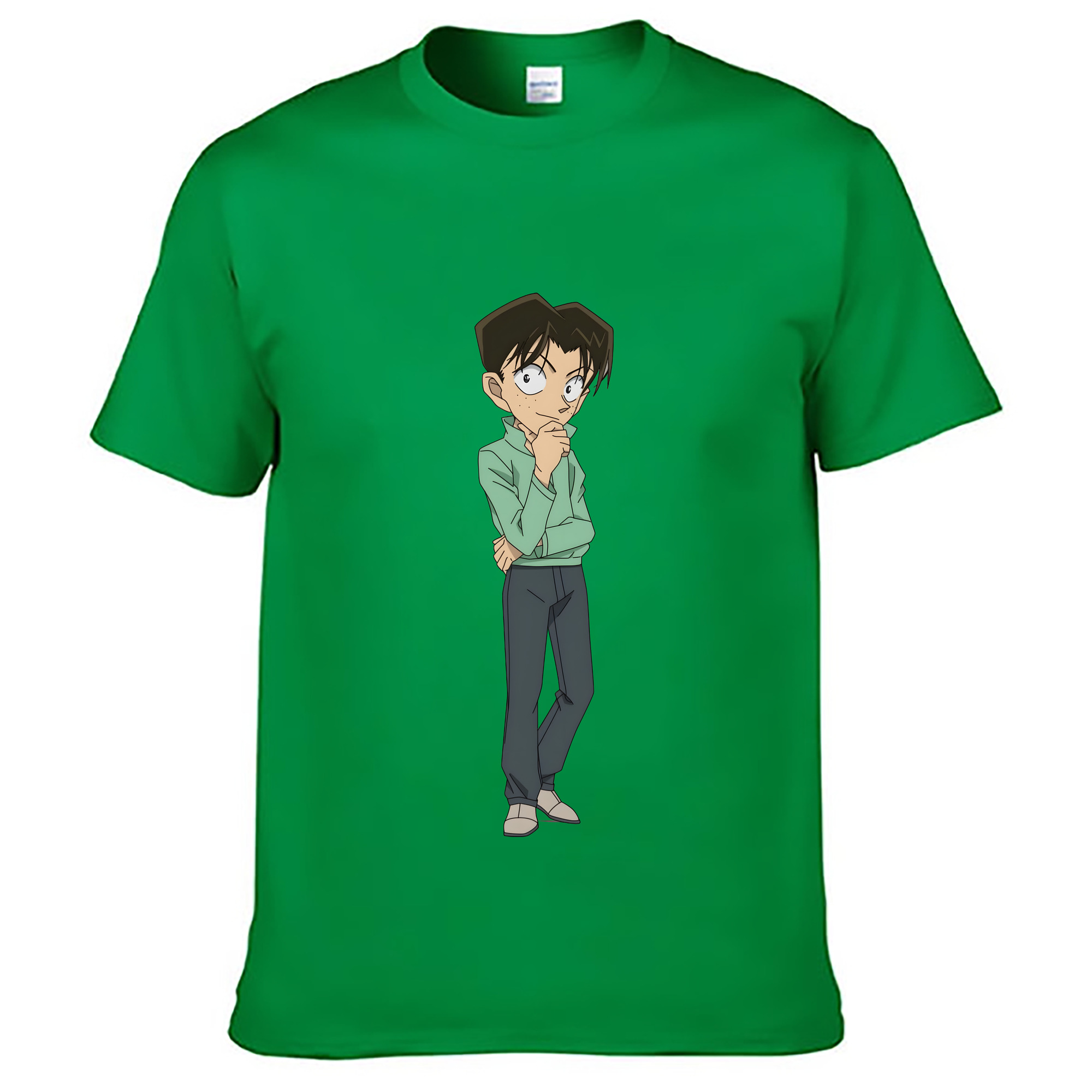（画像用） 名探偵コナン 円谷 光彦 つぶらや みつひこ Detective Conan Mitch Tennyson レディースカジュアルプリントTシャツ（綿100％）