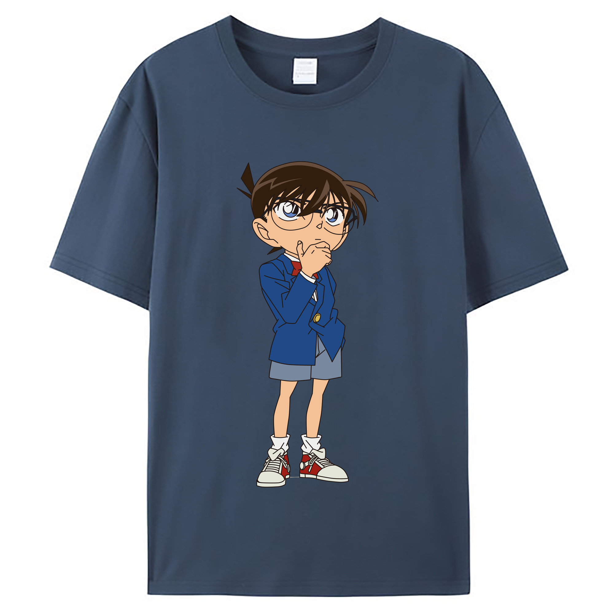 （画像用） 名探偵コナン 江戸川 コナン Detective Conan Conan Edogawa レディースカジュアルプリントTシャツ（綿100％）