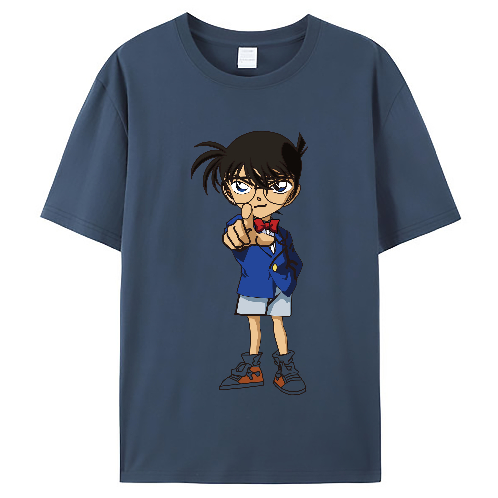 （画像用） 名探偵コナン 江戸川 コナン Detective Conan Conan Edogawa レディースカジュアルプリントTシャツ（綿100％）