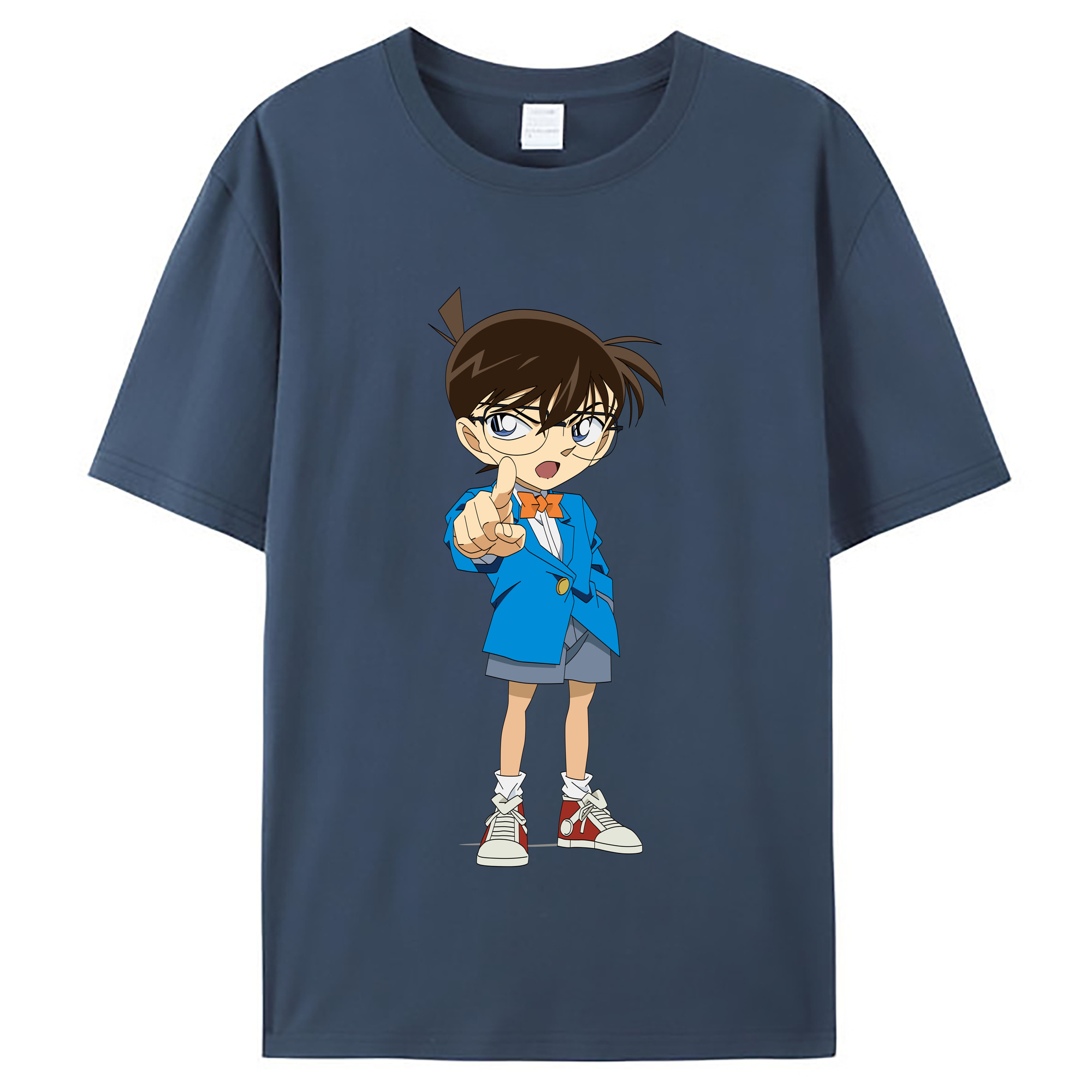 （画像用） 名探偵コナン 江戸川 コナン Detective Conan Conan Edogawa レディースカジュアルプリントTシャツ（綿100％）