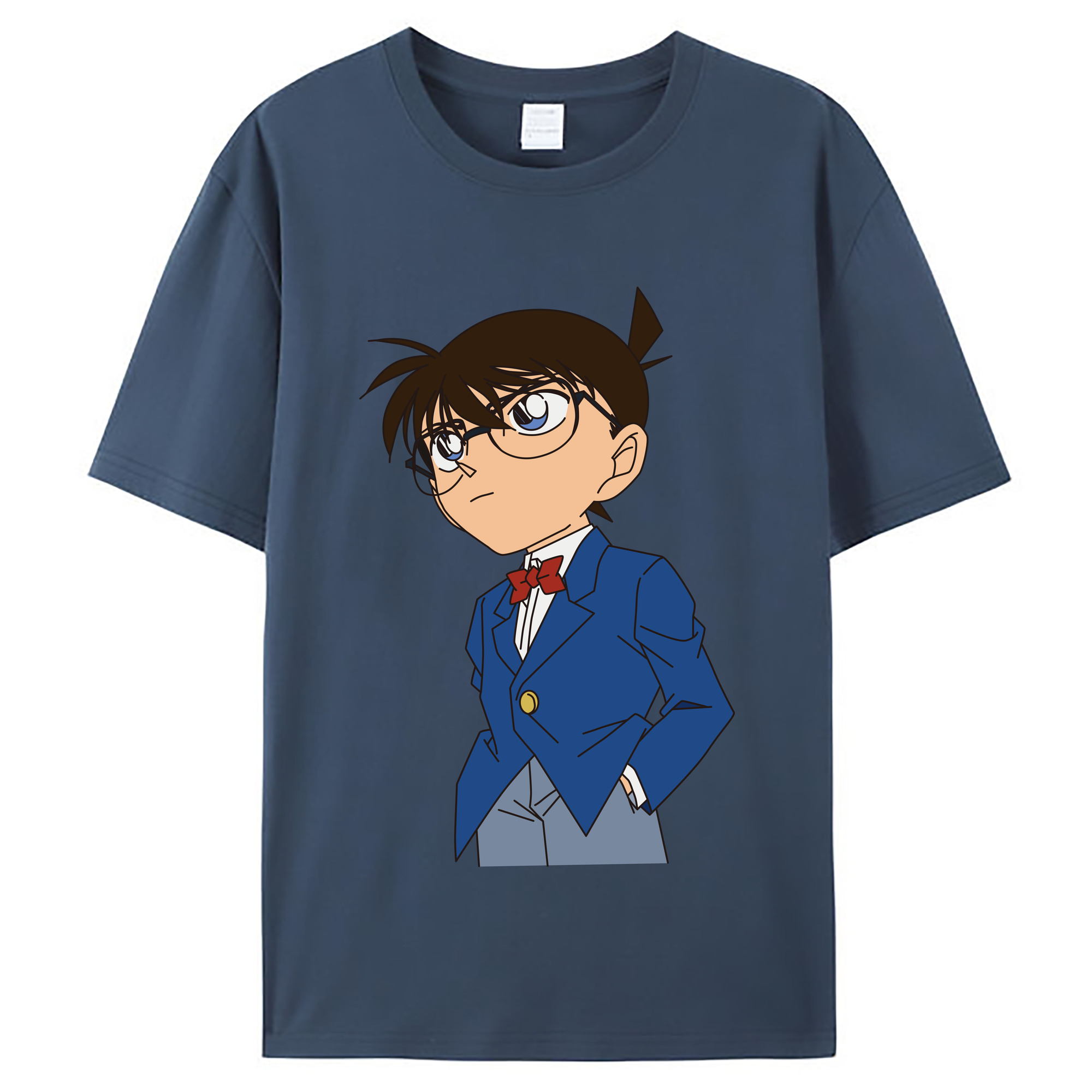 （画像用） 名探偵コナン 江戸川 コナン Detective Conan Conan Edogawa レディースカジュアルプリントTシャツ（綿100％）