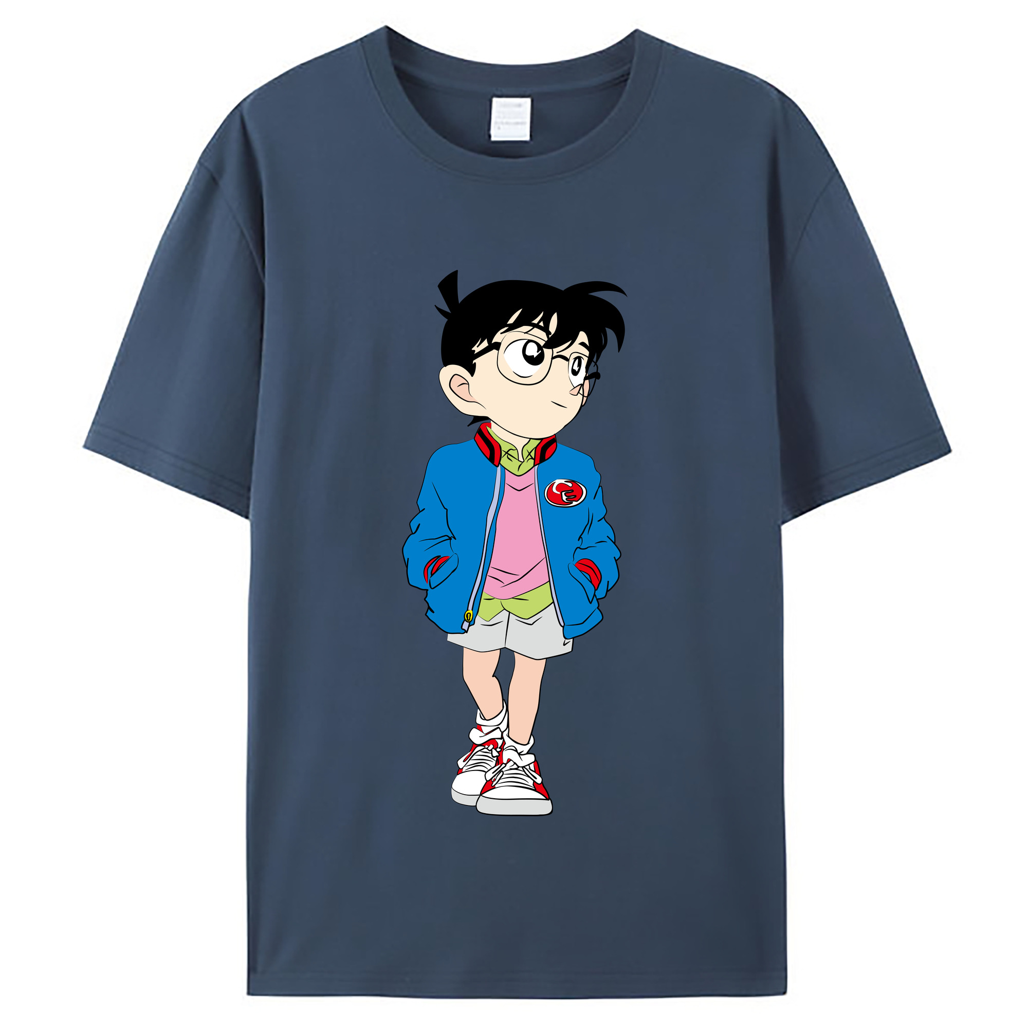 （画像用） 名探偵コナン 江戸川 コナン Detective Conan Conan Edogawa レディースカジュアルプリントTシャツ（綿100％）