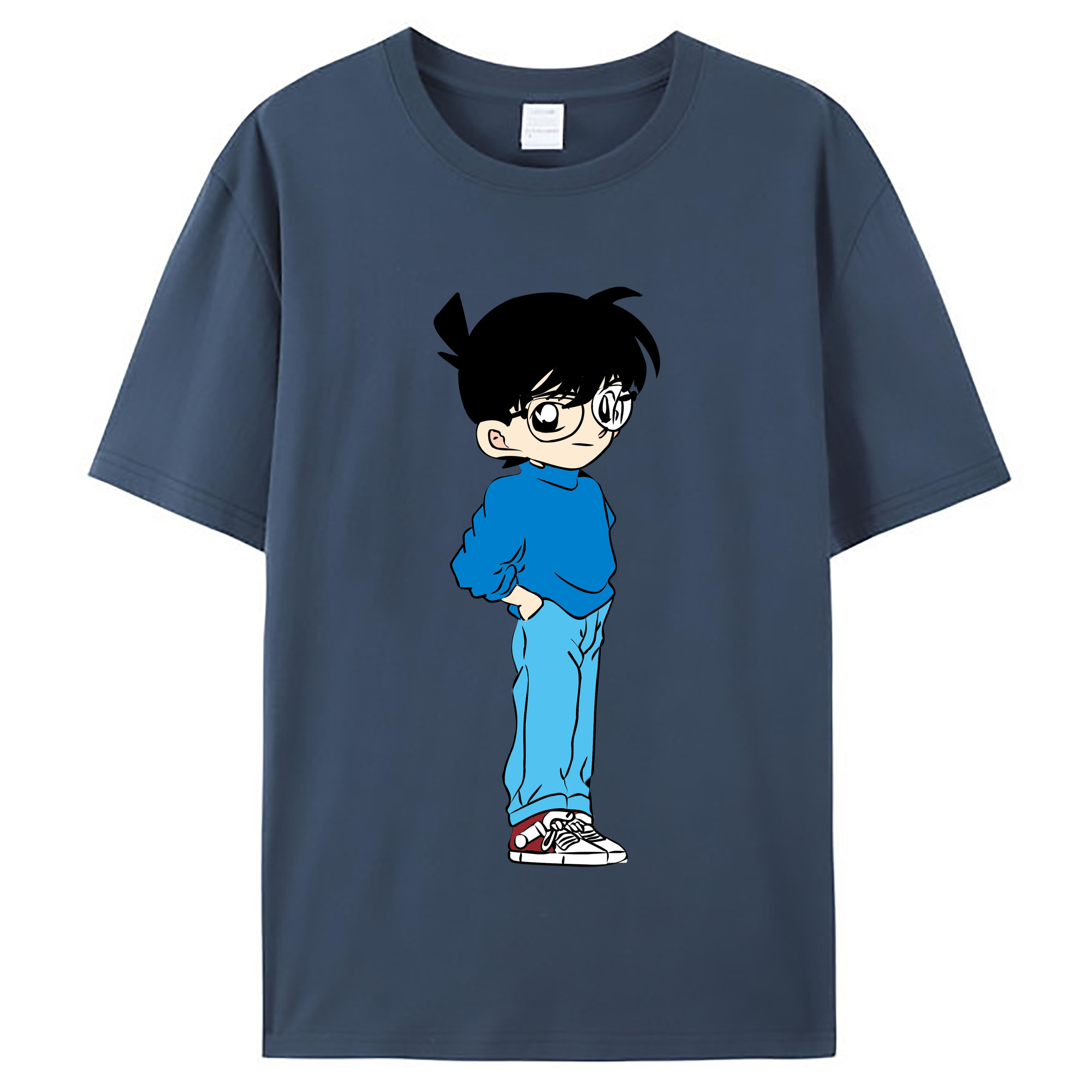（画像用） 名探偵コナン 江戸川 コナン Detective Conan Conan Edogawa レディースカジュアルプリントTシャツ（綿100％）