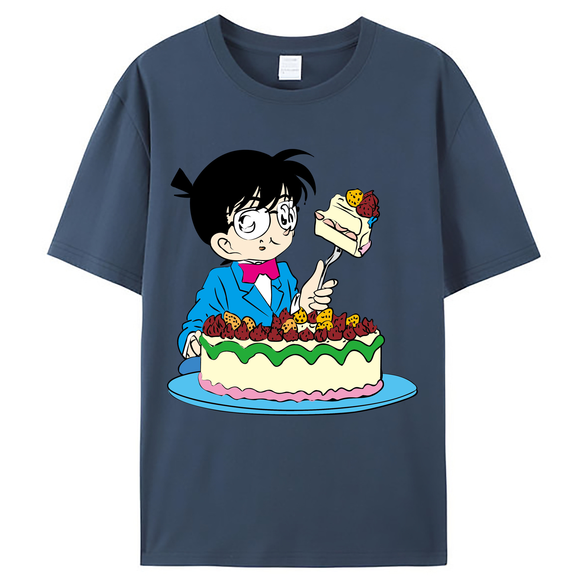 （画像用） 名探偵コナン 江戸川 コナン Detective Conan Conan Edogawa レディースカジュアルプリントTシャツ（綿100％）