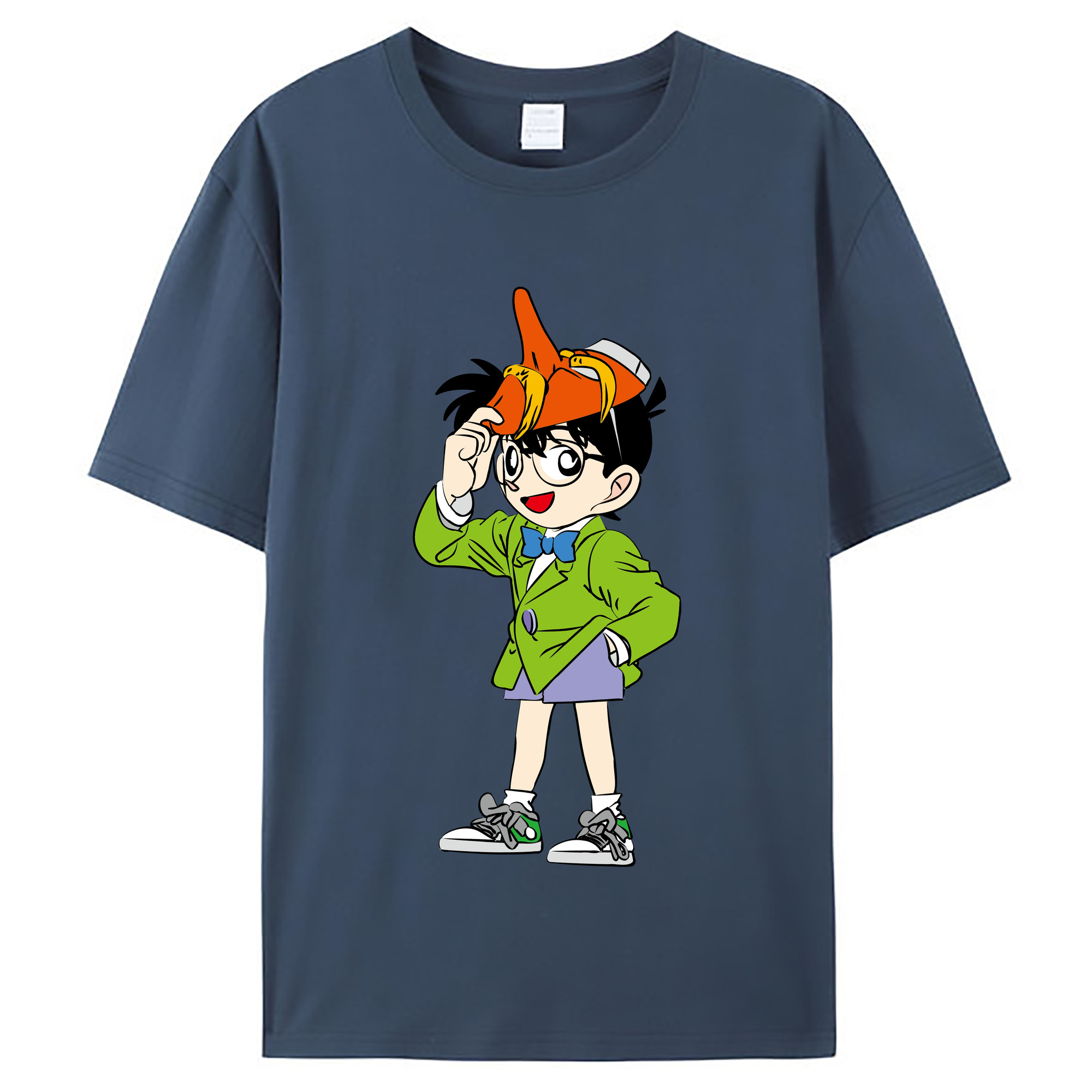 （画像用） 名探偵コナン 江戸川 コナン Detective Conan Conan Edogawa レディースカジュアルプリントTシャツ（綿100％）