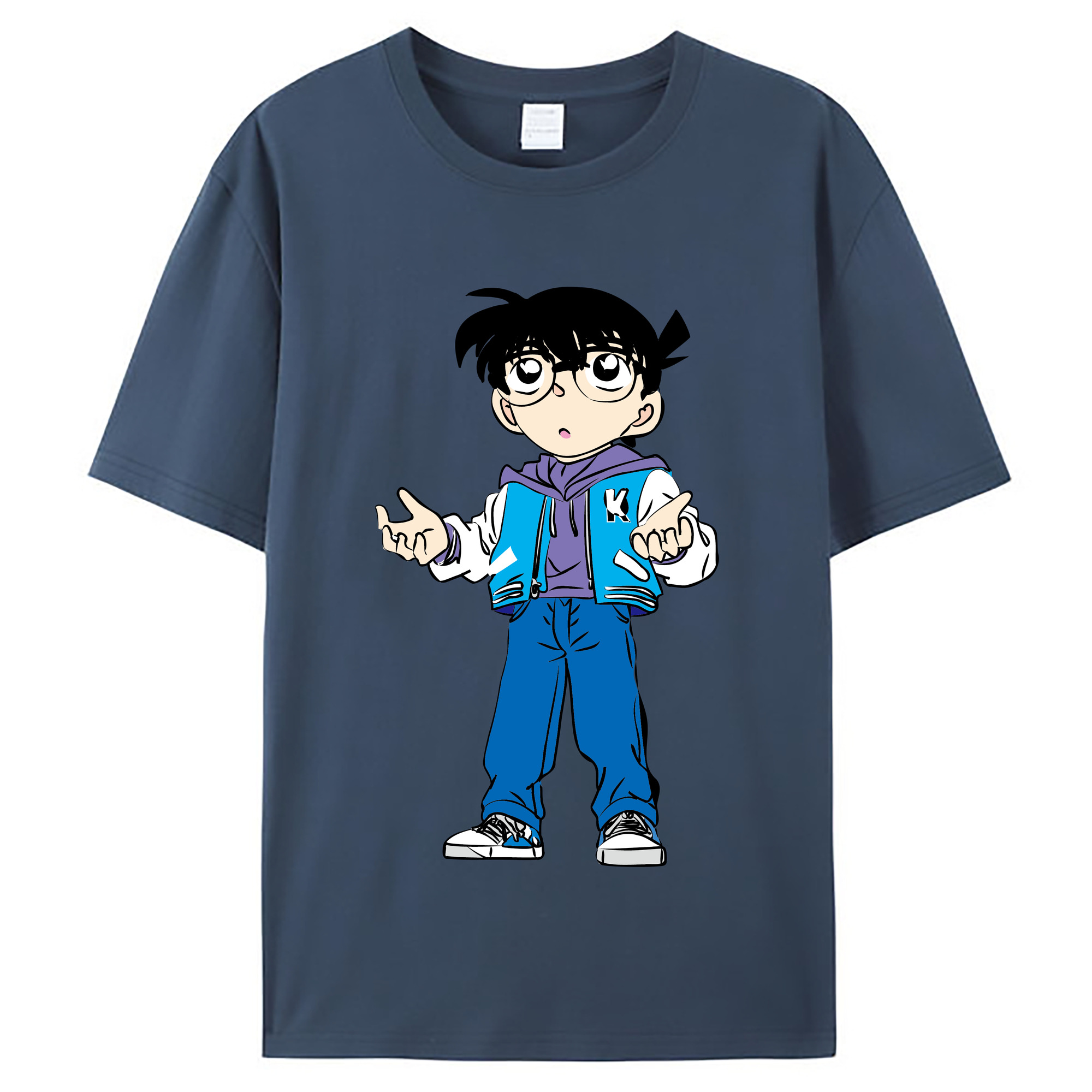 （画像用） 名探偵コナン 江戸川 コナン Detective Conan Conan Edogawa レディースカジュアルプリントTシャツ（綿100％）