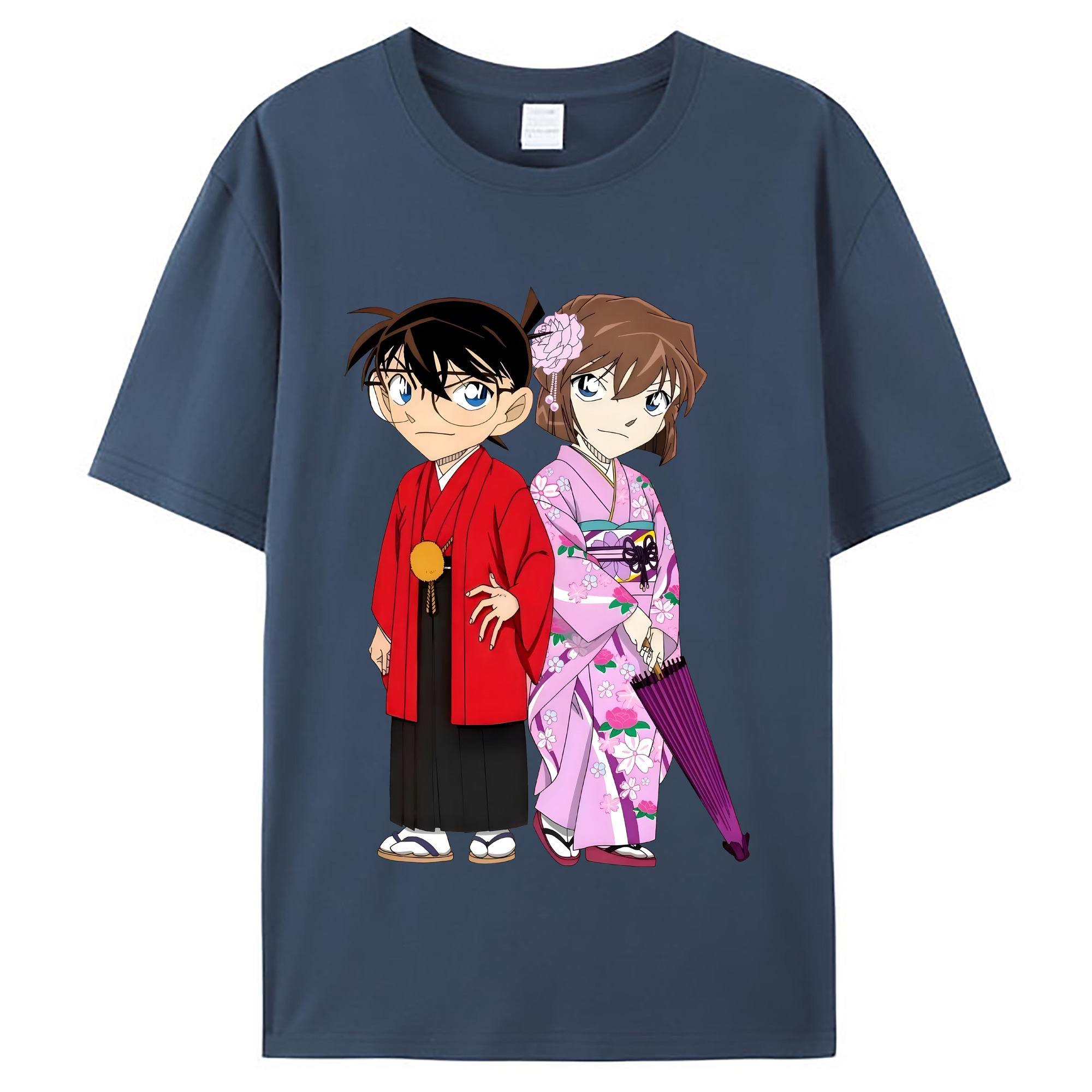 （画像用） 名探偵コナン 江戸川 コナン Detective Conan Conan Edogawa レディースカジュアルプリントTシャツ（綿100％）