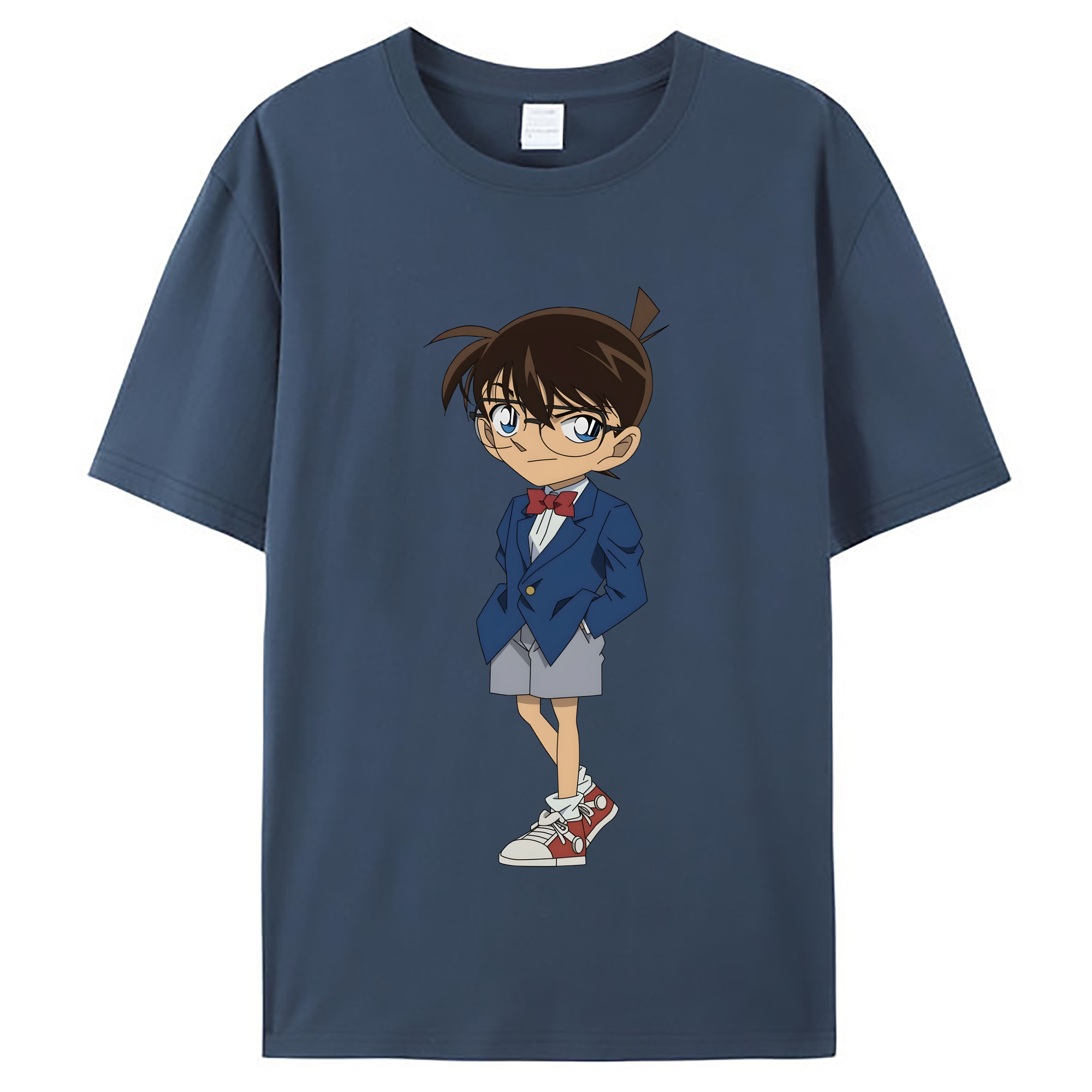 （画像用） 名探偵コナン 江戸川 コナン Detective Conan Conan Edogawa レディースカジュアルプリントTシャツ（綿100％）