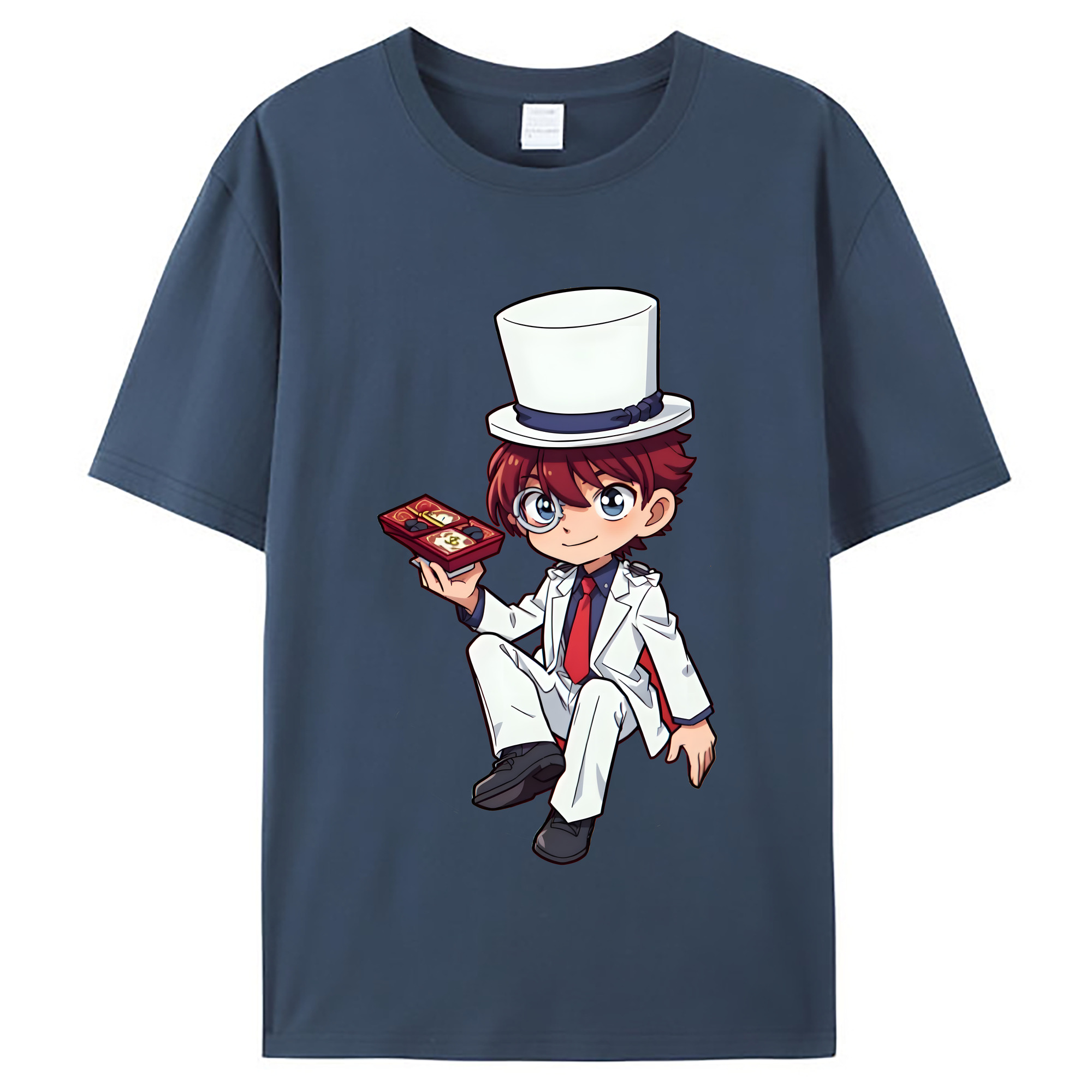 （画像用） 名探偵コナン くろば かいと Detective Conan Kuroba Kaito レディースカジュアルプリントTシャツ（綿100％）