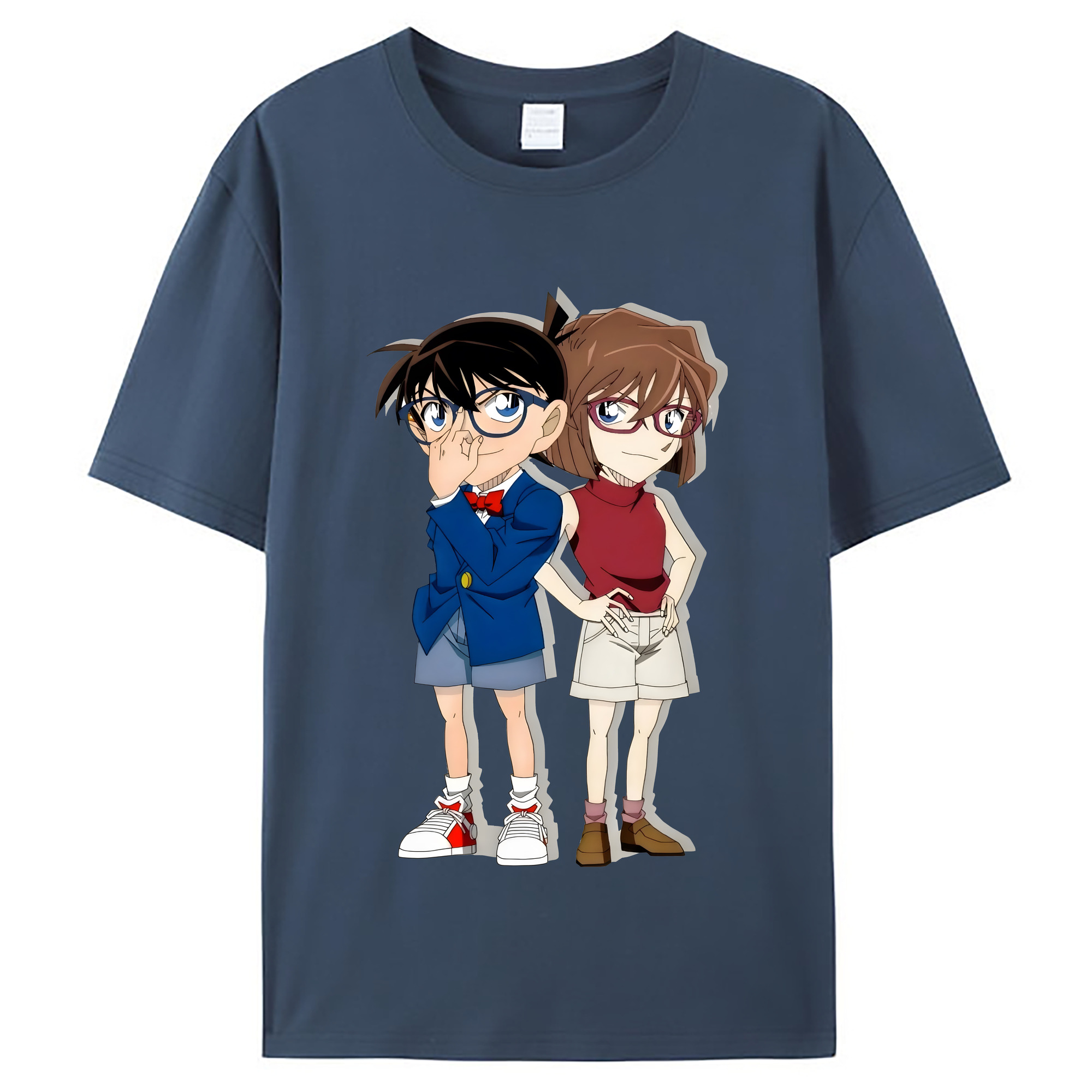 （画像用） 名探偵コナン 灰原 哀 はいばら あい Detective Conan Anita Hailey、Vi Graythorn Haibara Ai レディースカジュアルプリントTシャツ（綿100％）