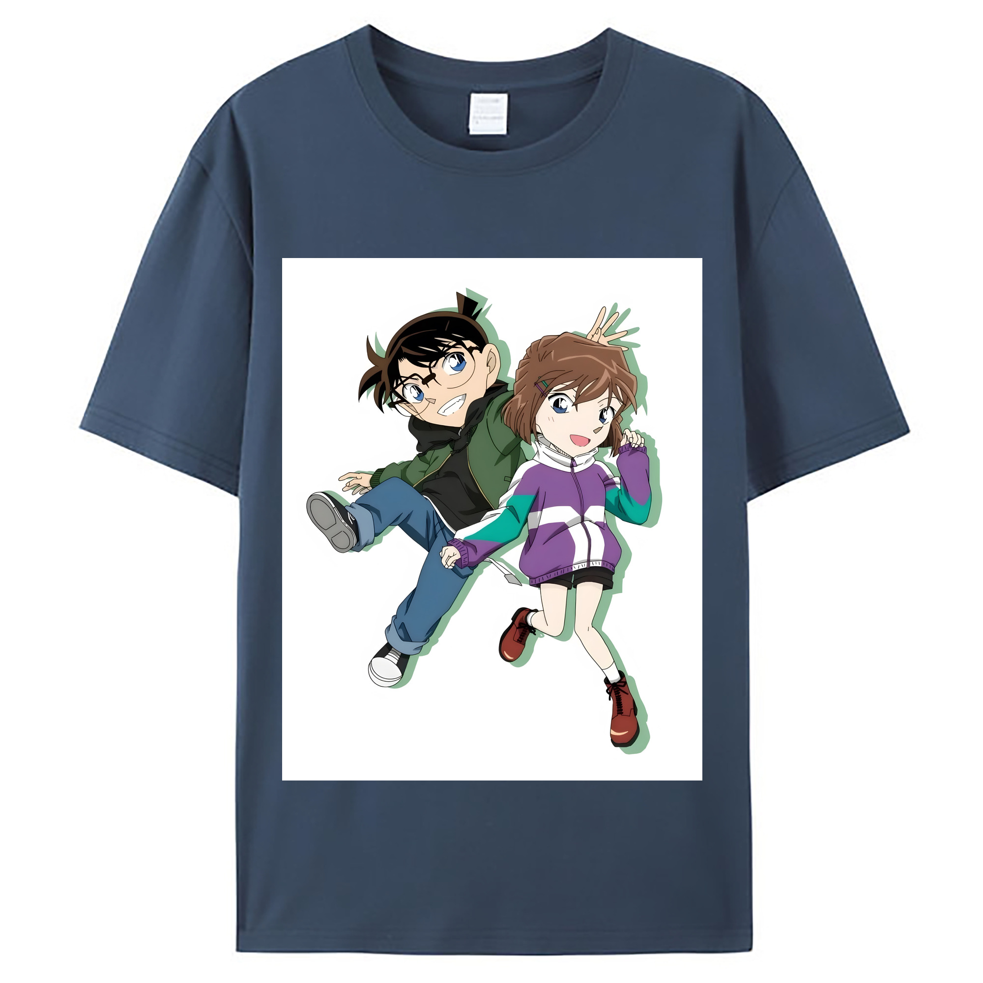 （画像用） 名探偵コナン 灰原 哀 はいばら あい Detective Conan Anita Hailey、Vi Graythorn Haibara Ai レディースカジュアルプリントTシャツ（綿100％）