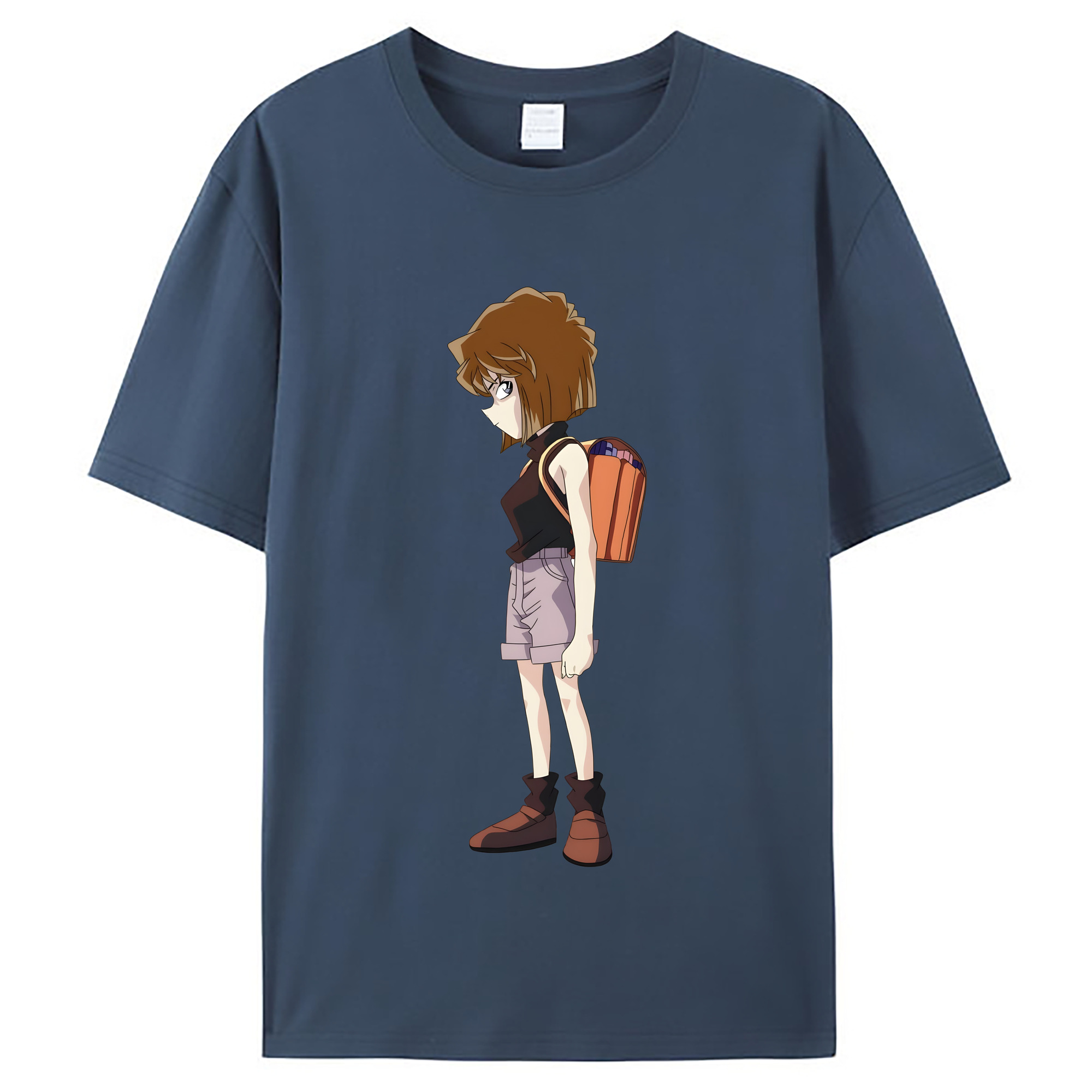 （画像用） 名探偵コナン 灰原 哀 はいばら あい Detective Conan Anita Hailey、Vi Graythorn Haibara Ai レディースカジュアルプリントTシャツ（綿100％）