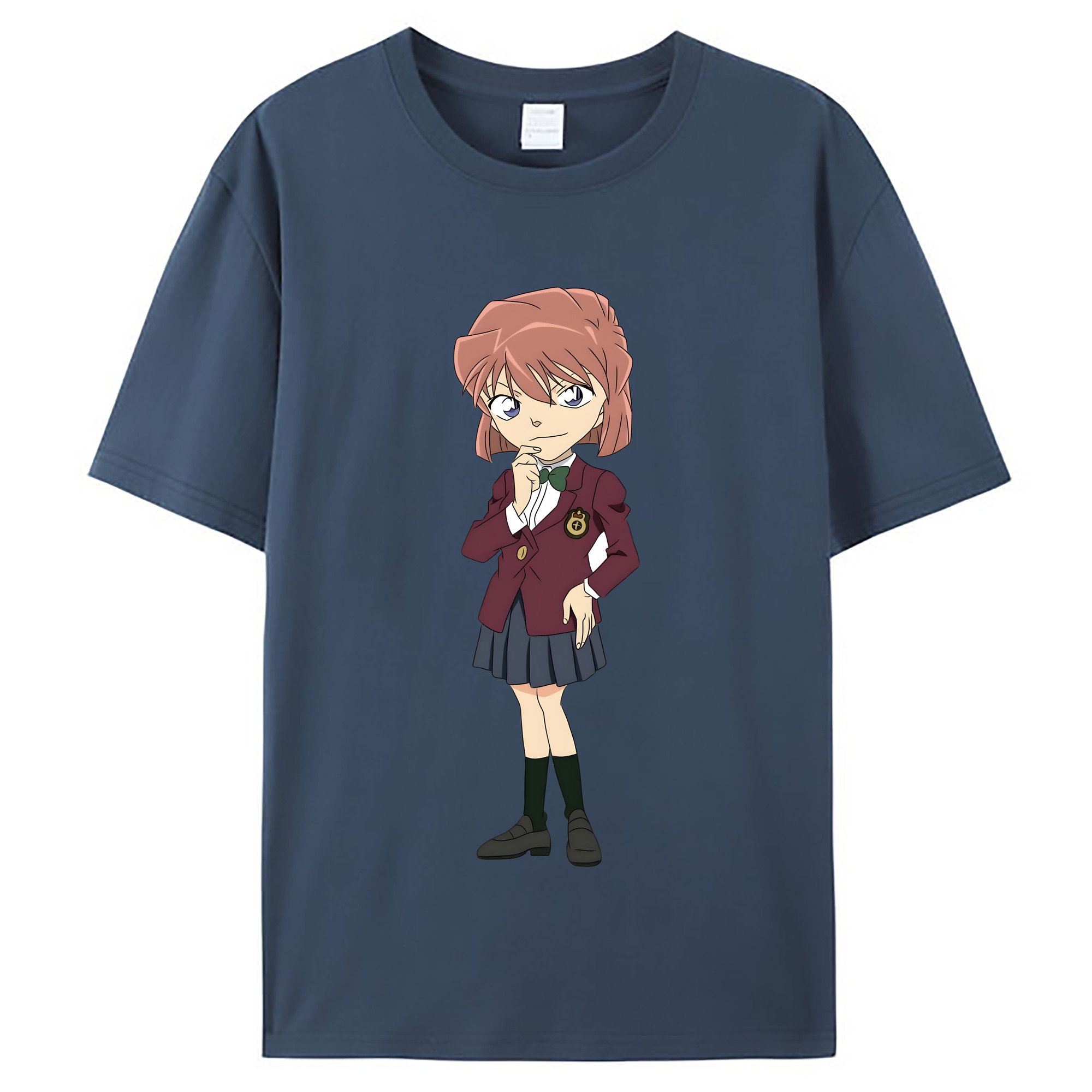 （画像用） 名探偵コナン 灰原 哀 はいばら あい Detective Conan Anita Hailey、Vi Graythorn Haibara Ai レディースカジュアルプリントTシャツ（綿100％）